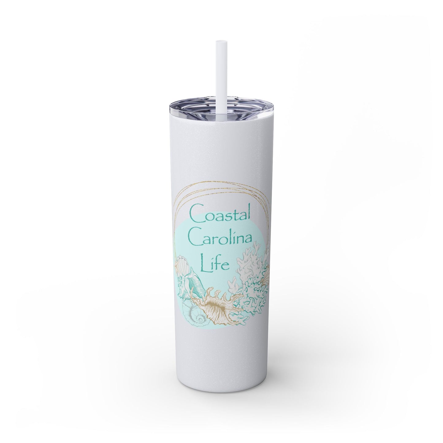 Seashells and Coral Skinny Tumbler