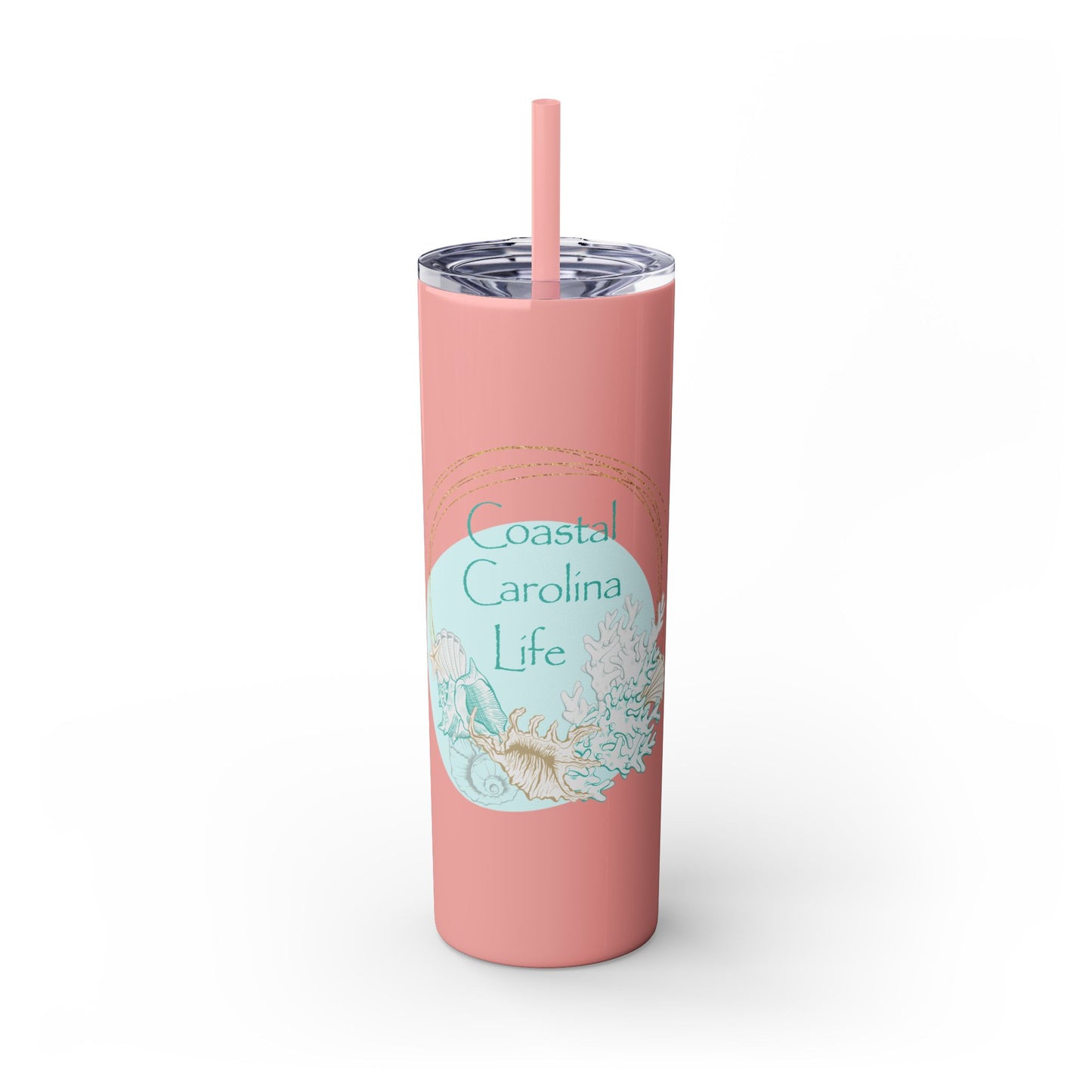 Seashells and Coral Skinny Tumbler
