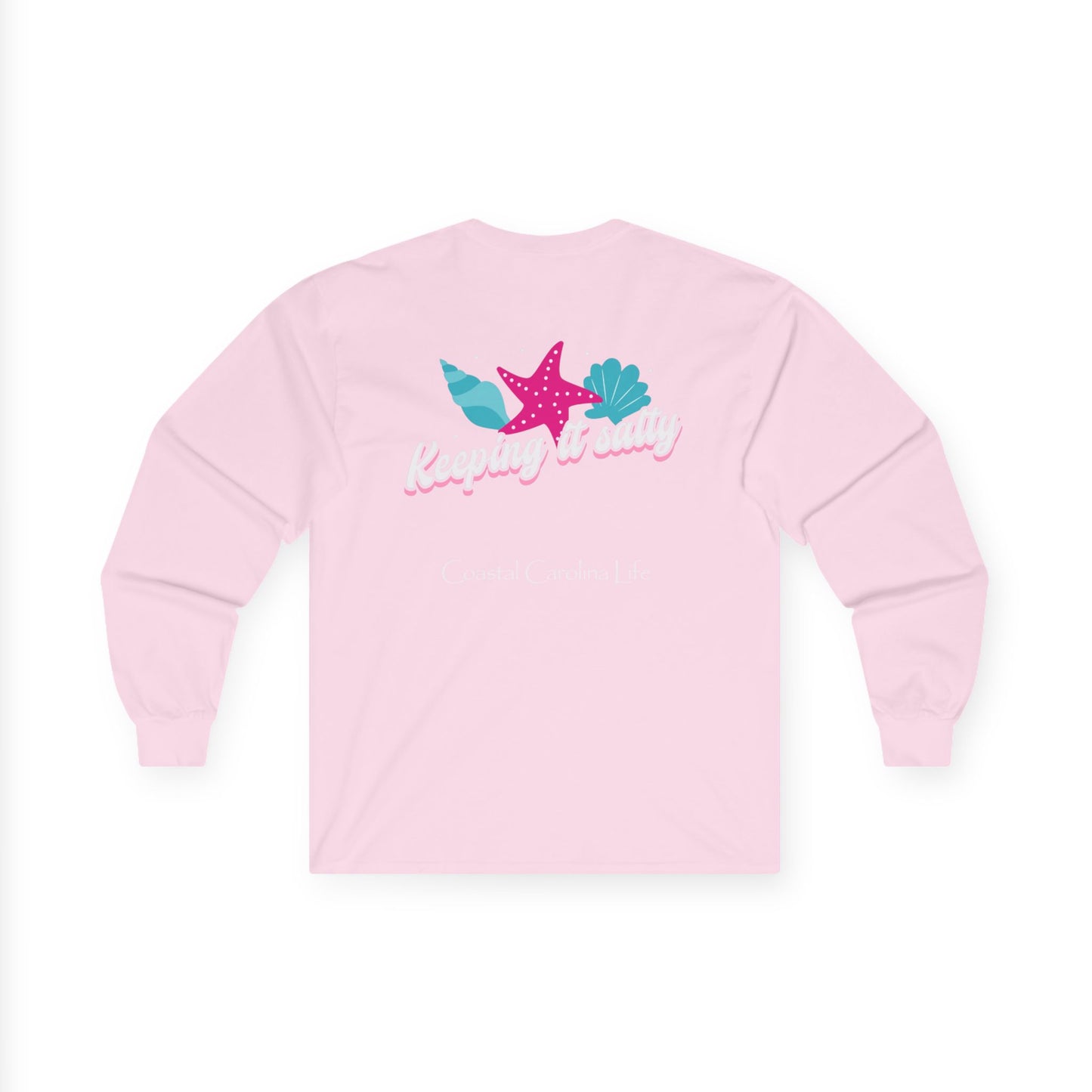 Women's Long Sleeve Cotton T-Shirt - Keeping it Salty