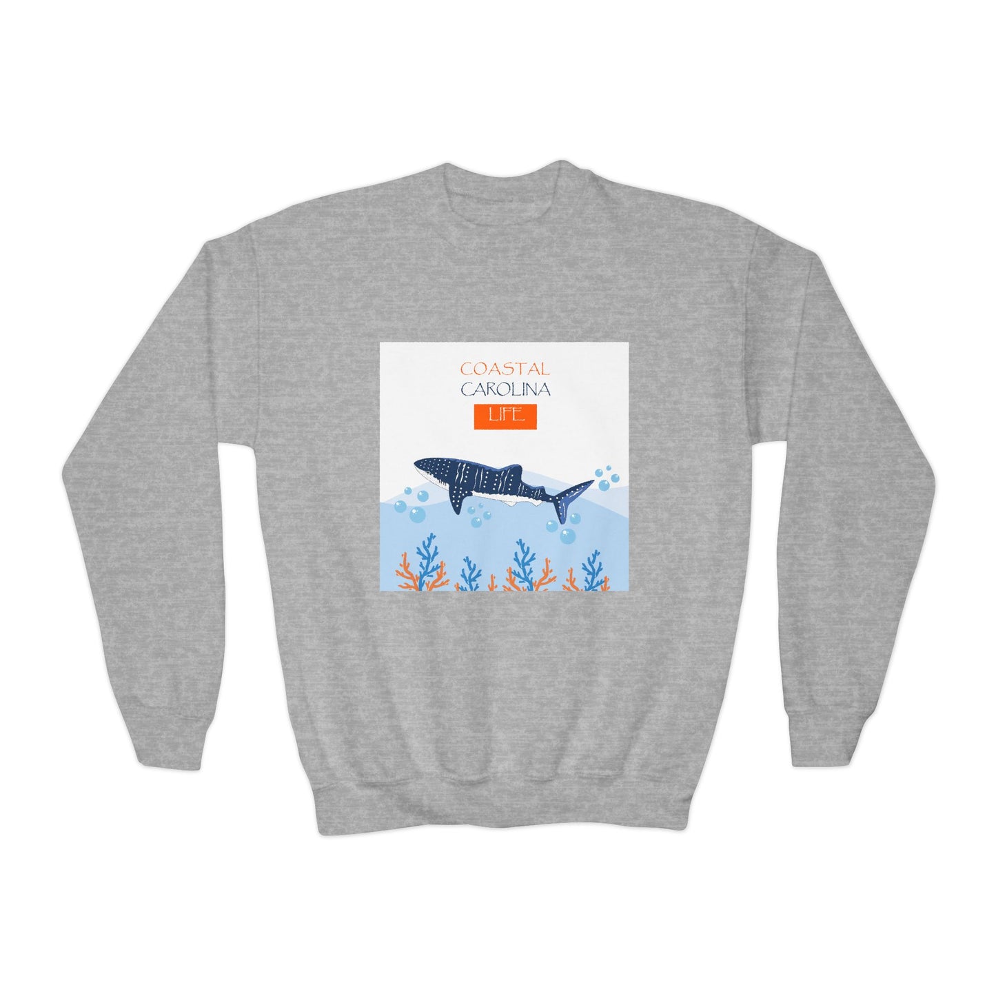 Coastal Youth Sweatshirt - Swimming Shark