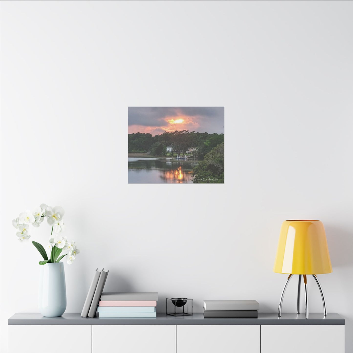 Fire on the Water Coastal Carolina Canvas