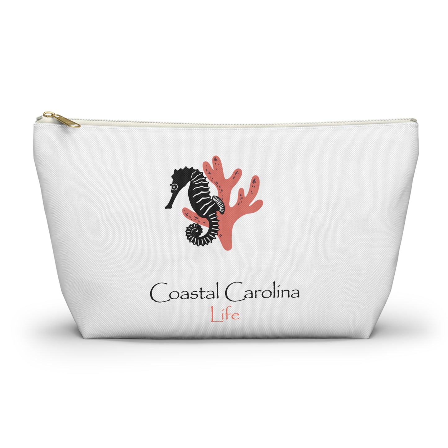 Seahorse and Coral Travel Accessory Pouch