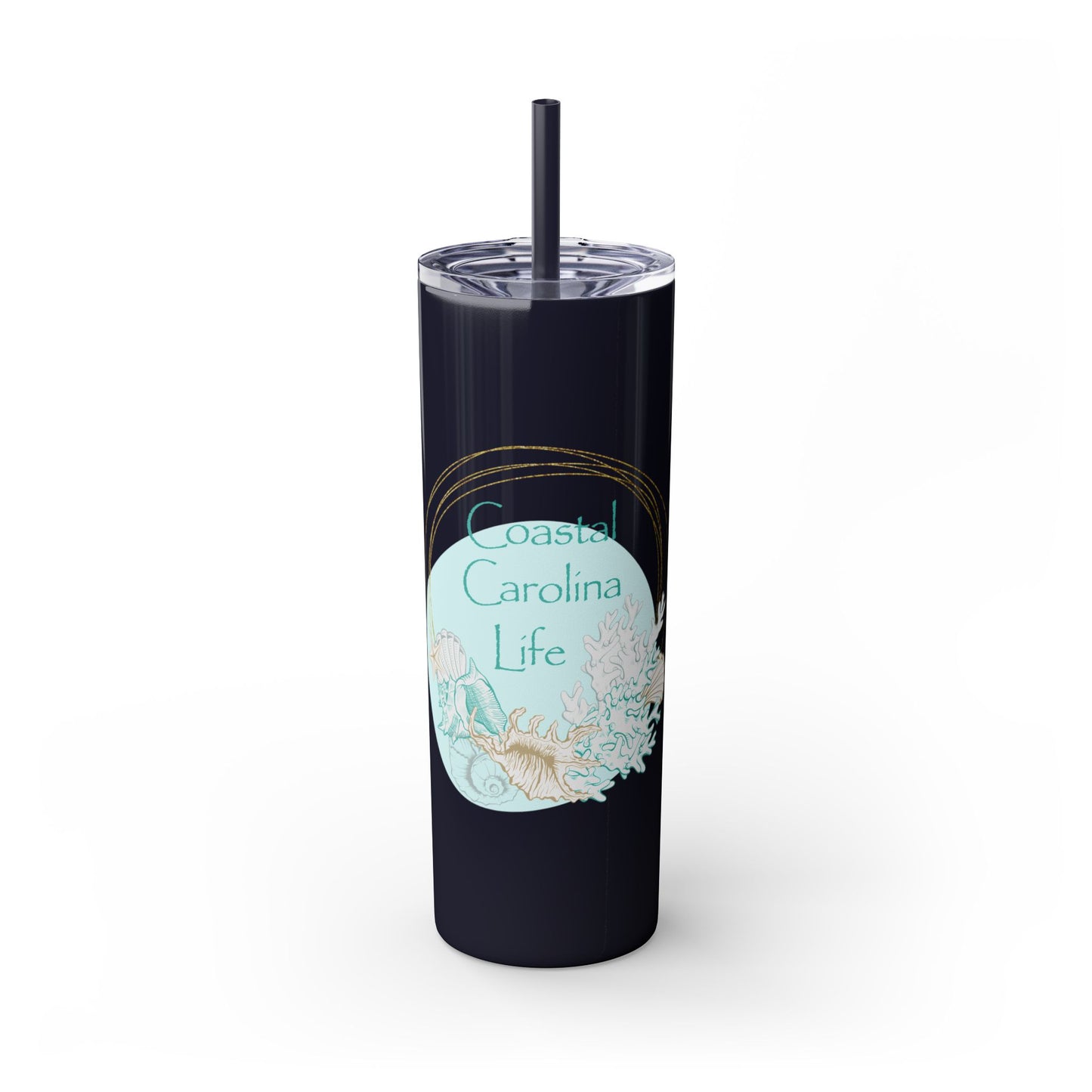 Seashells and Coral Skinny Tumbler
