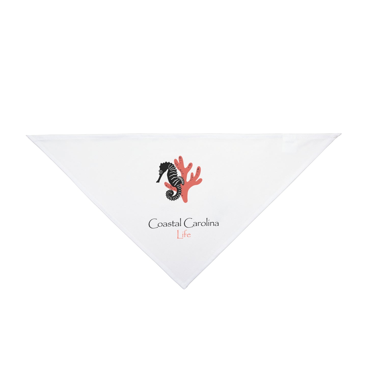 Seahorse and Coral Coastal Pet Bandana