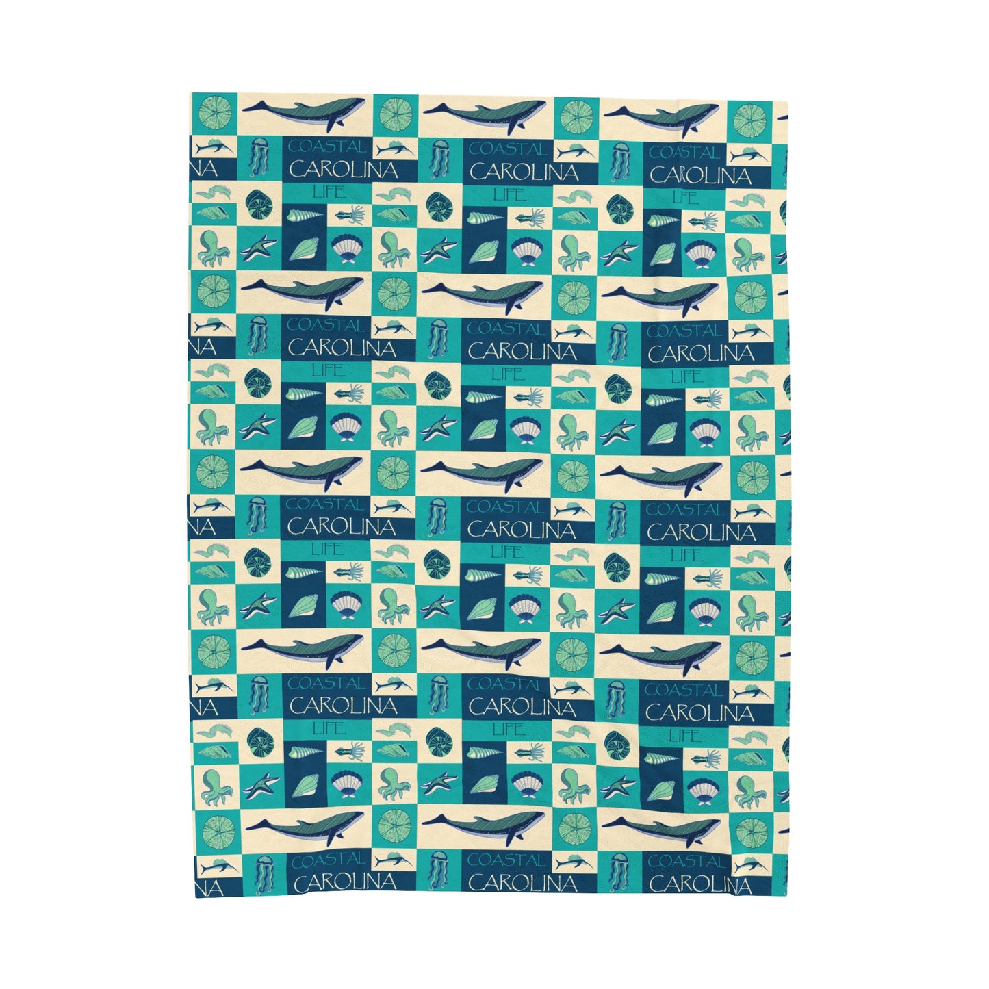 Sea Life Velveteen Plush Blanket