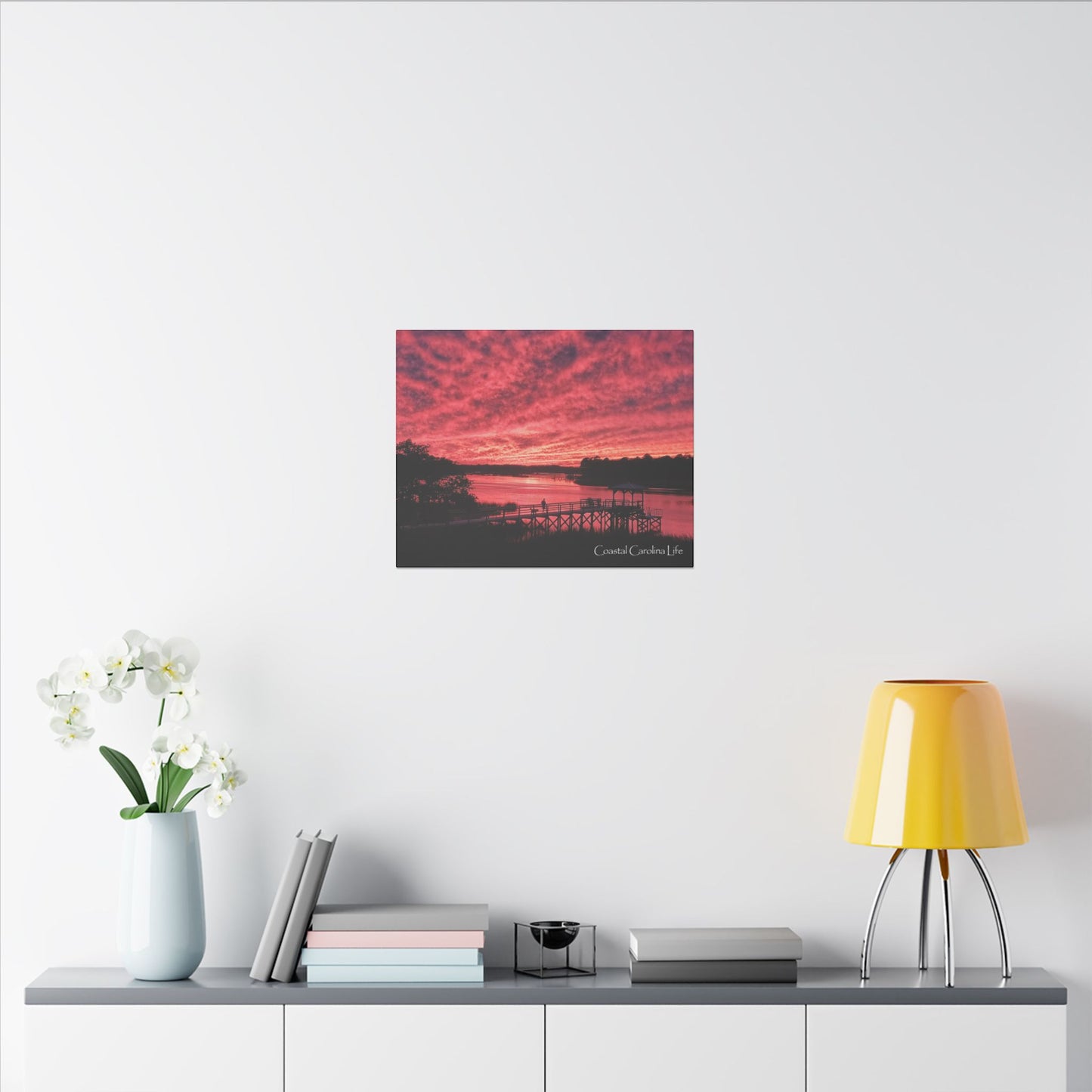 Cloudy Radiant Pink Coastal Carolina Canvas