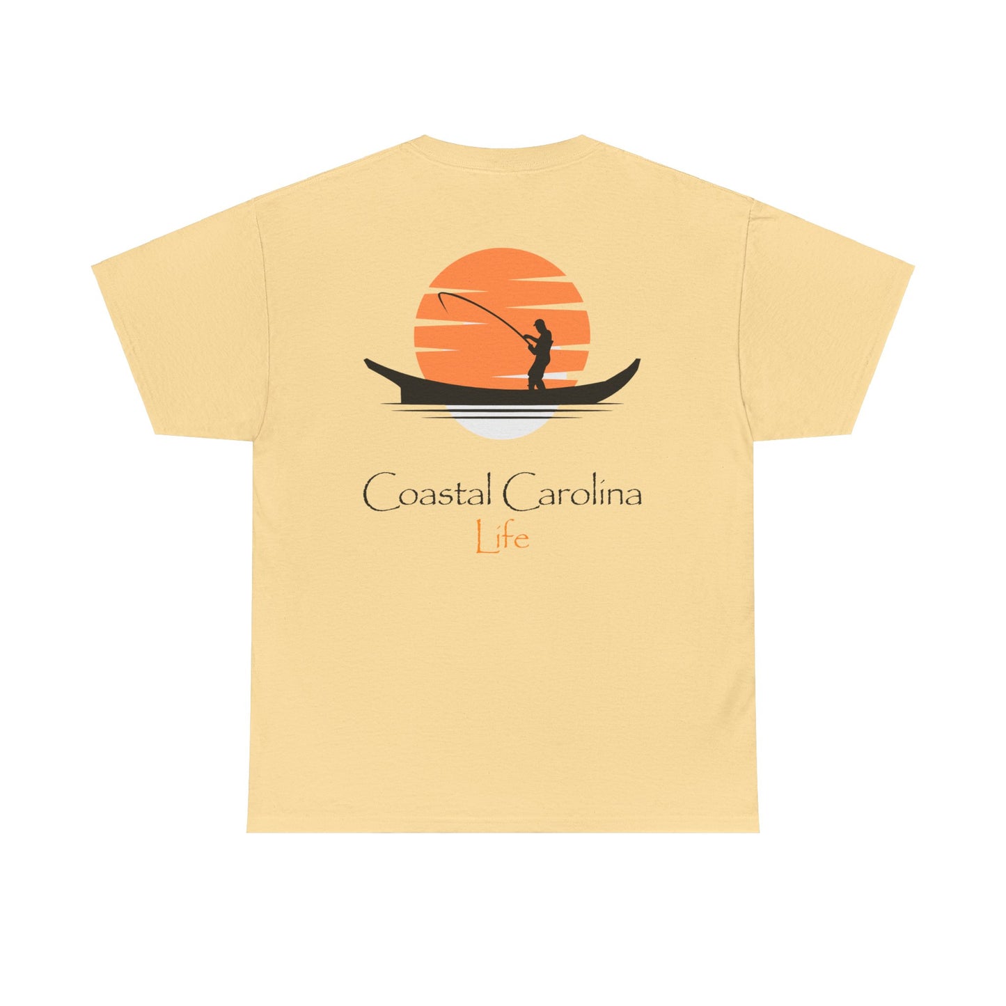 Men's Heavy Cotton T-Shirt - Fishing Boat