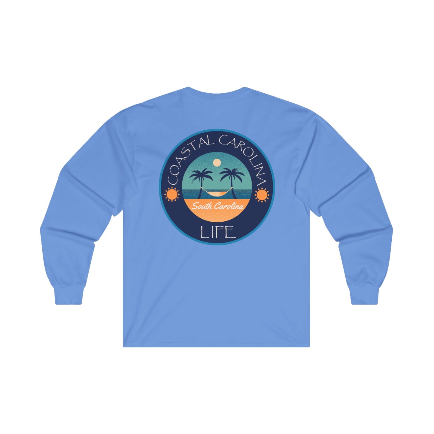 Men's Long Sleeve Cotton T-Shirt - South Carolina