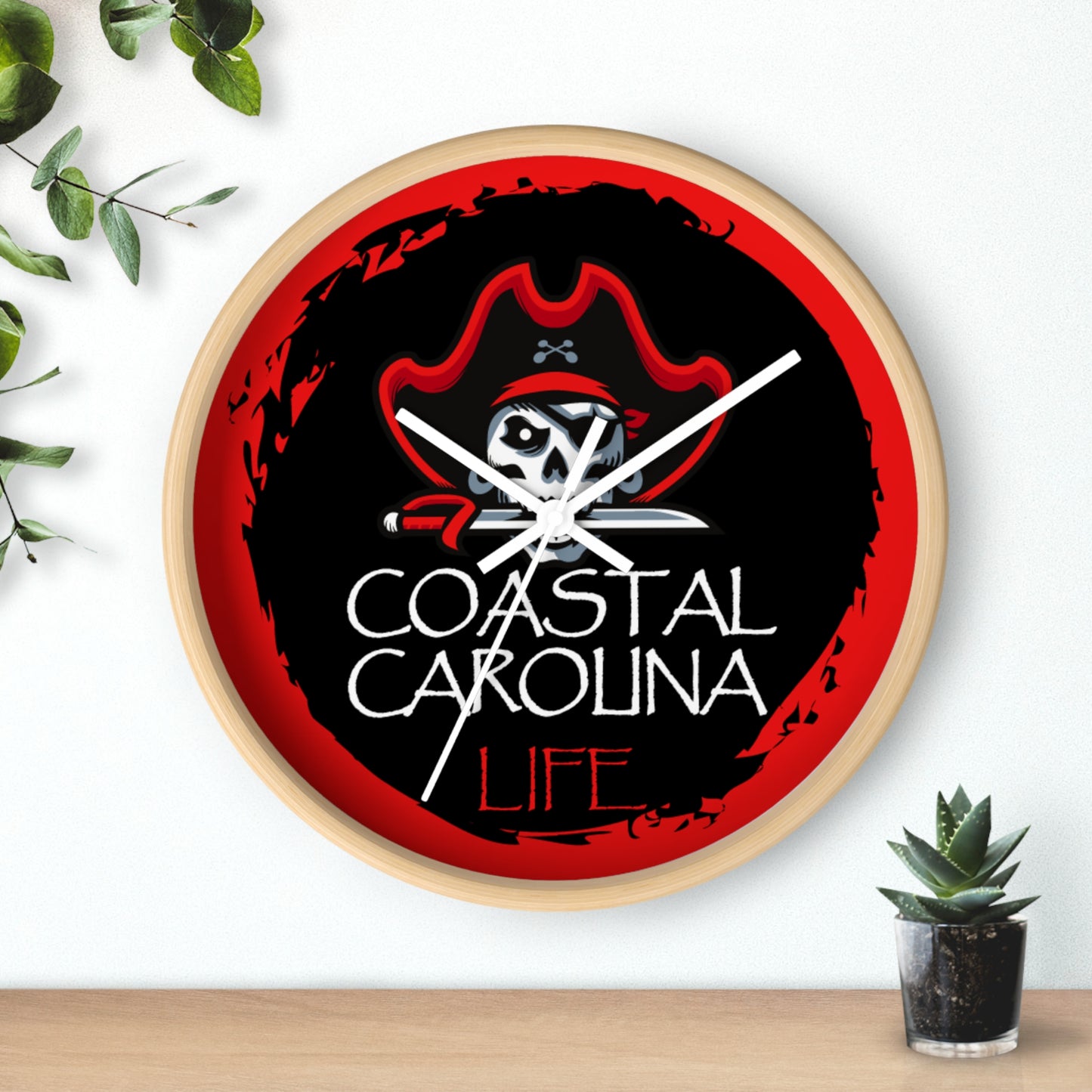 Pirate Coastal Carolina Wall Clock