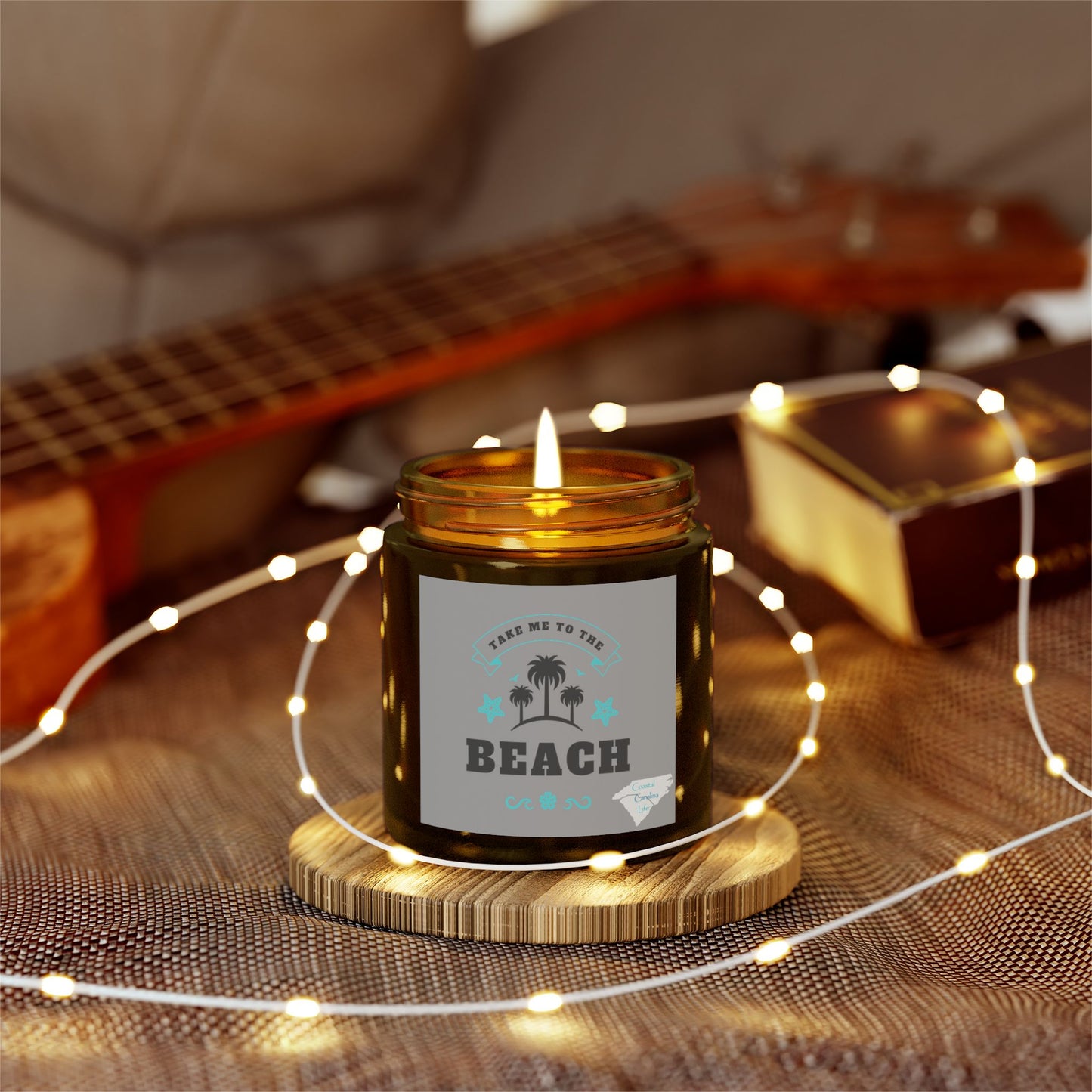 Coconut Apricot Wax Scented Candles - Take Me to the Beach