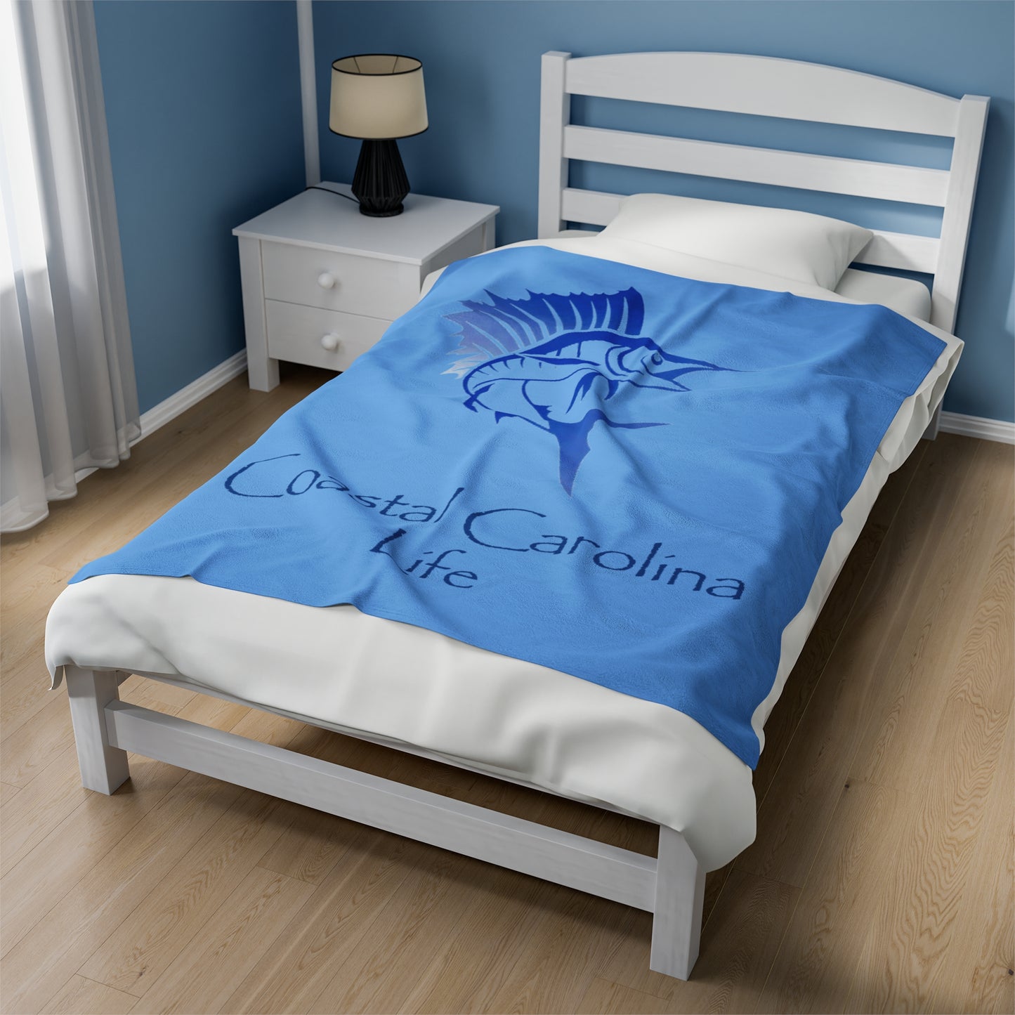 Sailfish Velveteen Plush Blanket