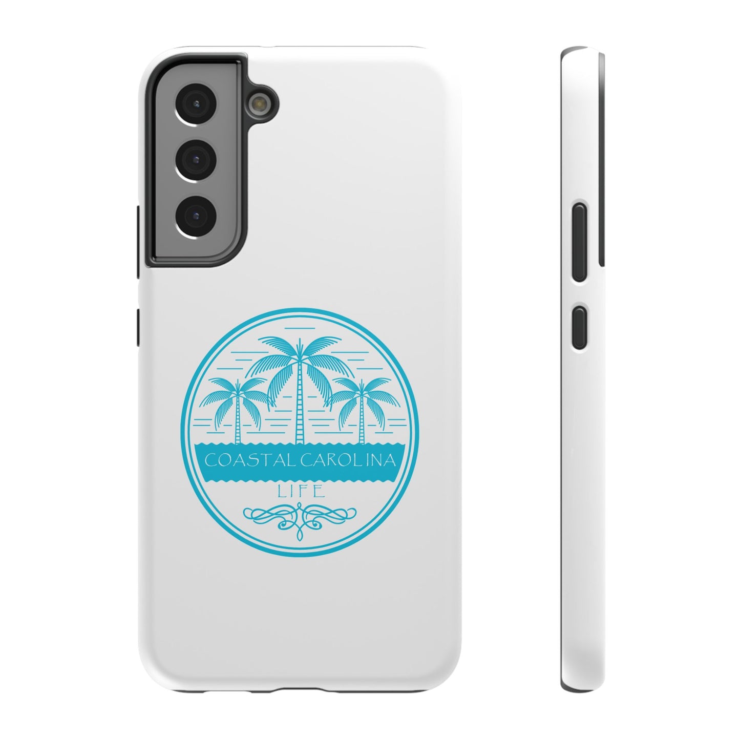 Impact-Resistant Phone Case - iPhone or Samsung - Palm Trees and Water