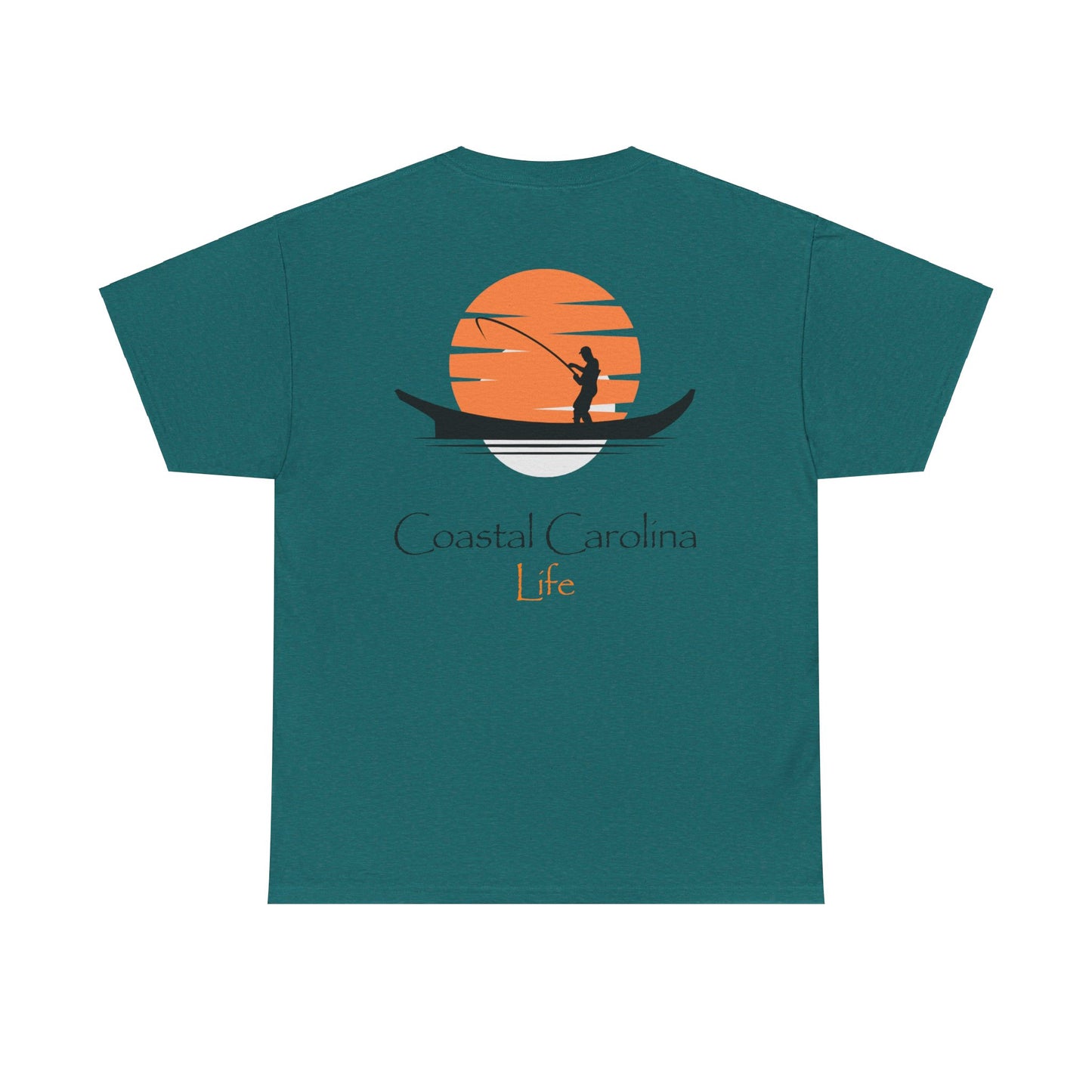 Men's Heavy Cotton T-Shirt - Fishing Boat
