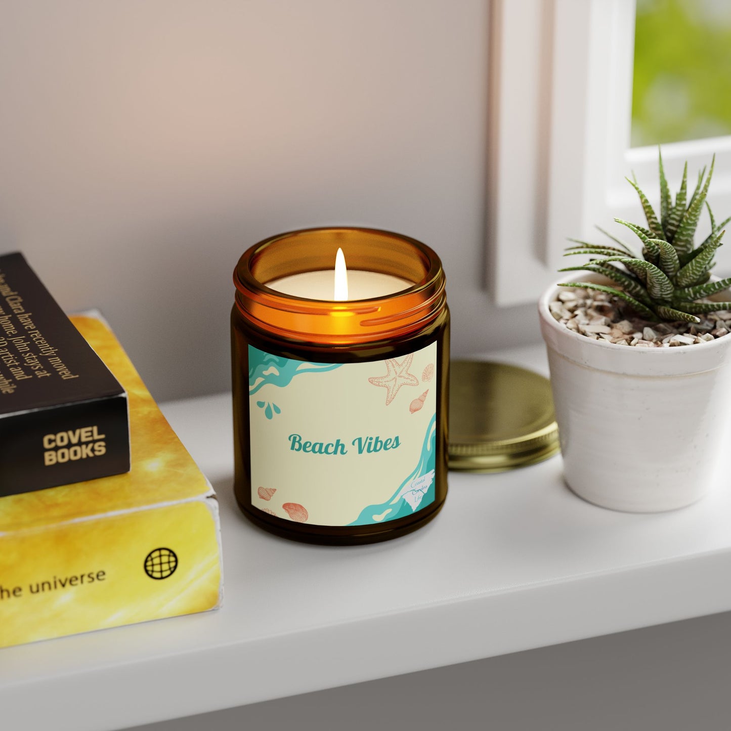 Coconut Apricot Wax Scented Candles - Beach Vibes
