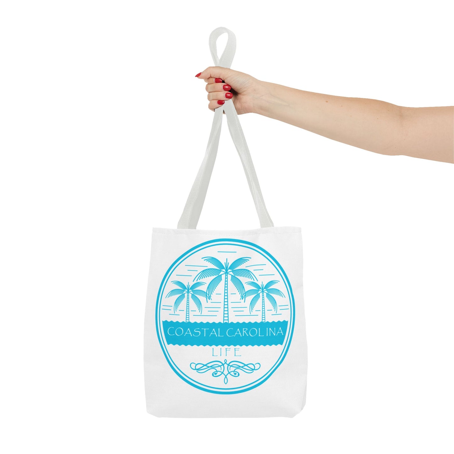 Palm Trees and Water Coastal Tote Bag