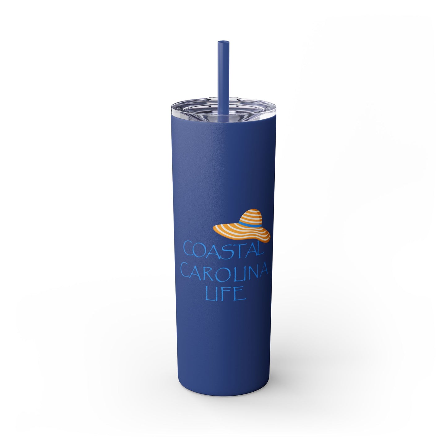 Beach Hat Skinny Tumbler