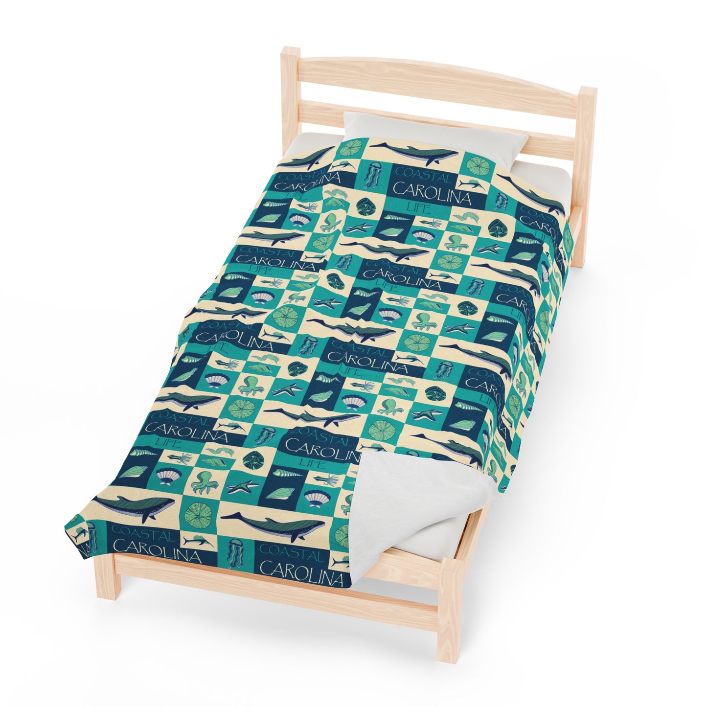 Sea Life Velveteen Plush Blanket