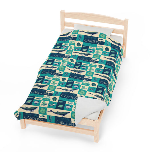 Sea Life Velveteen Plush Blanket