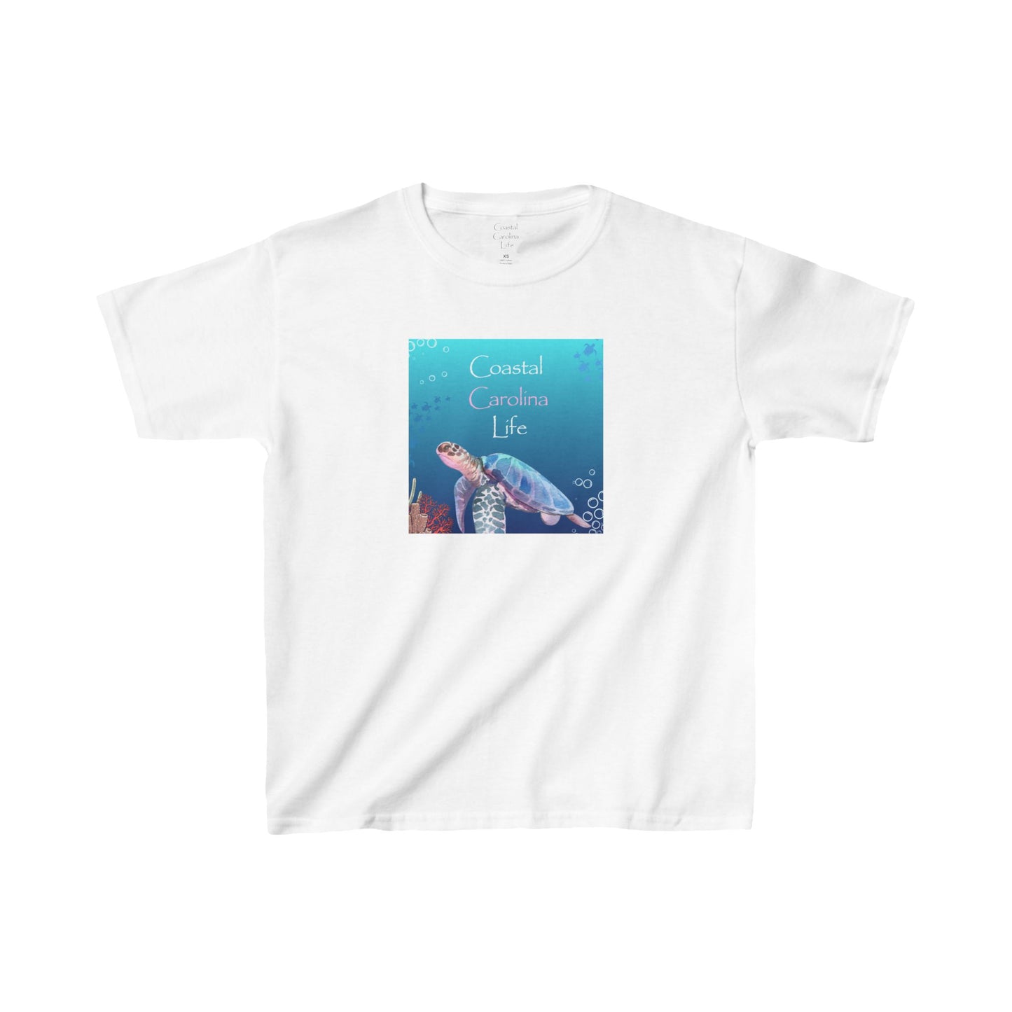 Swimming Sea Turtle Kids Beach T-Shirt