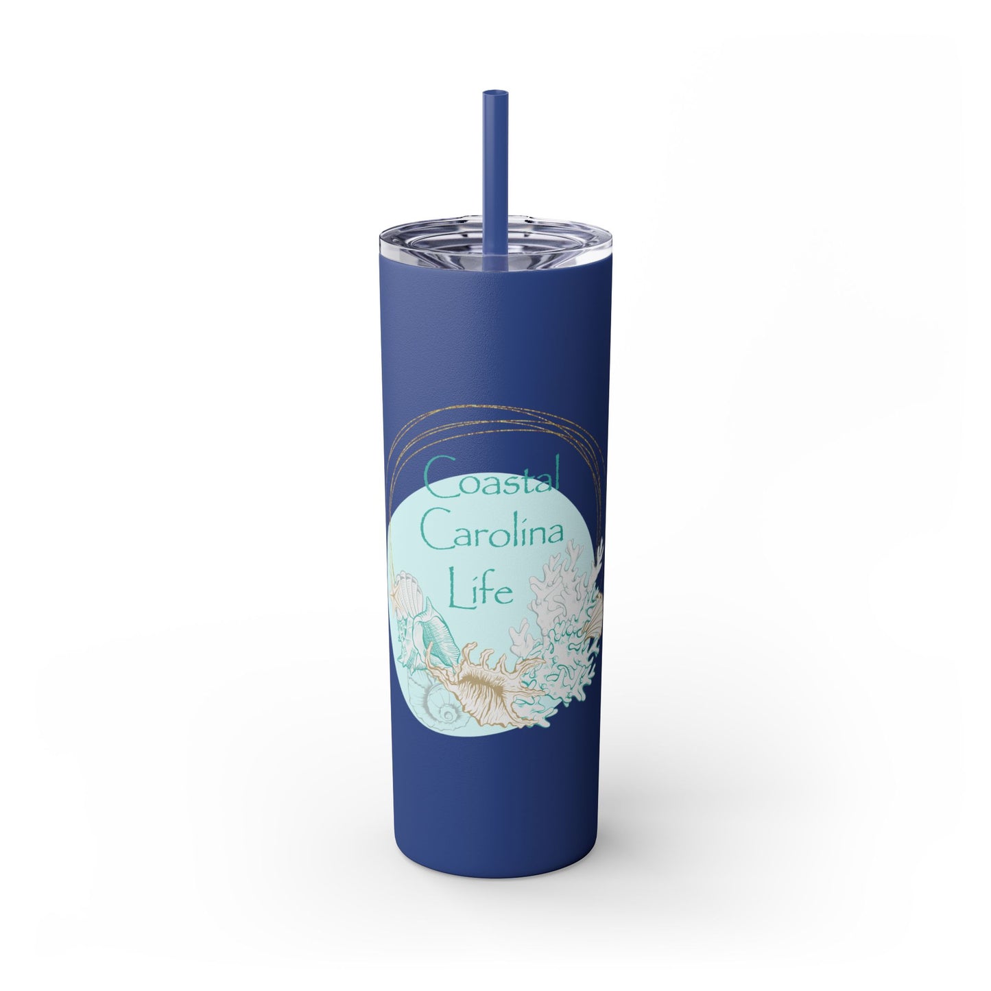 Seashells and Coral Skinny Tumbler