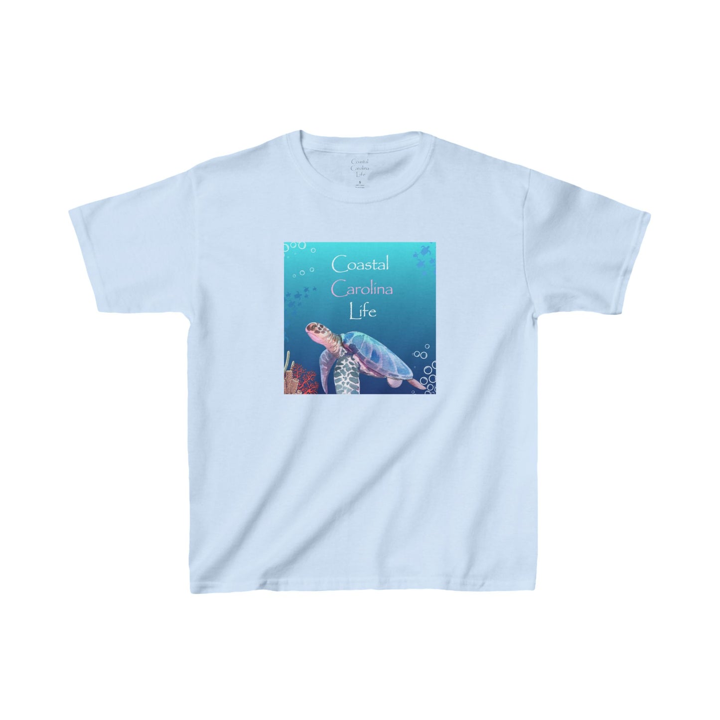 Swimming Sea Turtle Kids Beach T-Shirt
