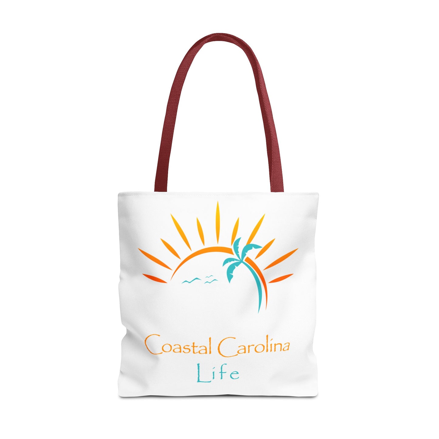 Palm Tree and Sun Rays Coastal Tote Bag