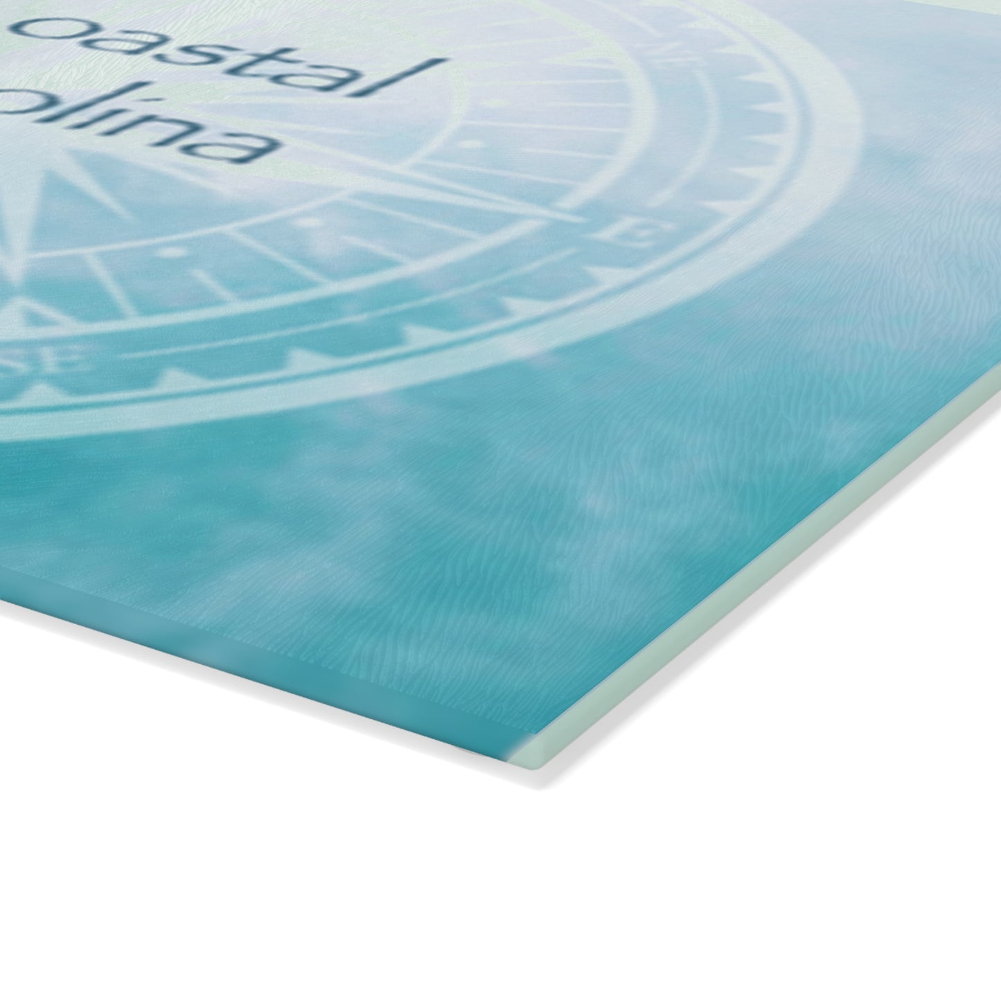 Compass with Clouds Tempered Glass Cutting Board