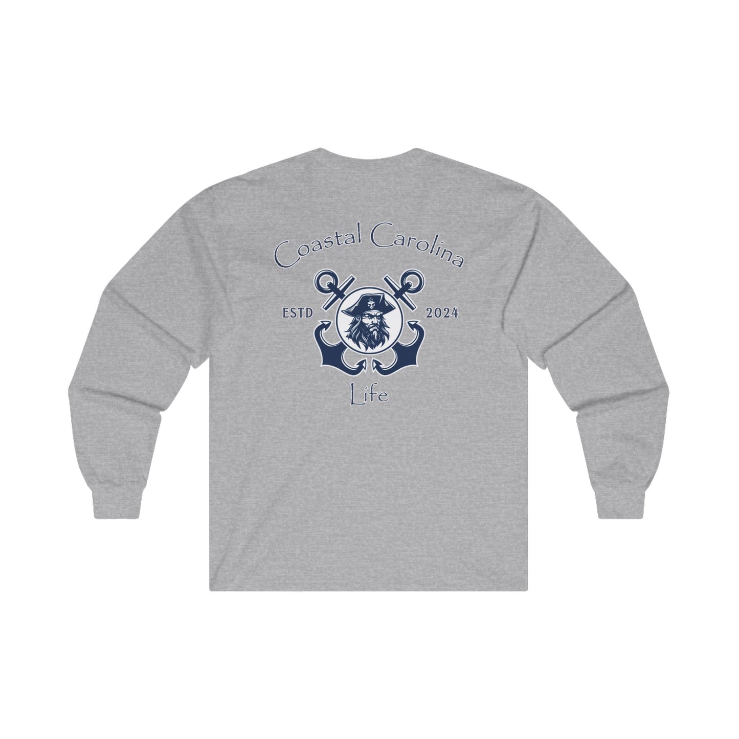 Men's Long Sleeve Cotton T-Shirt - Blackbeard