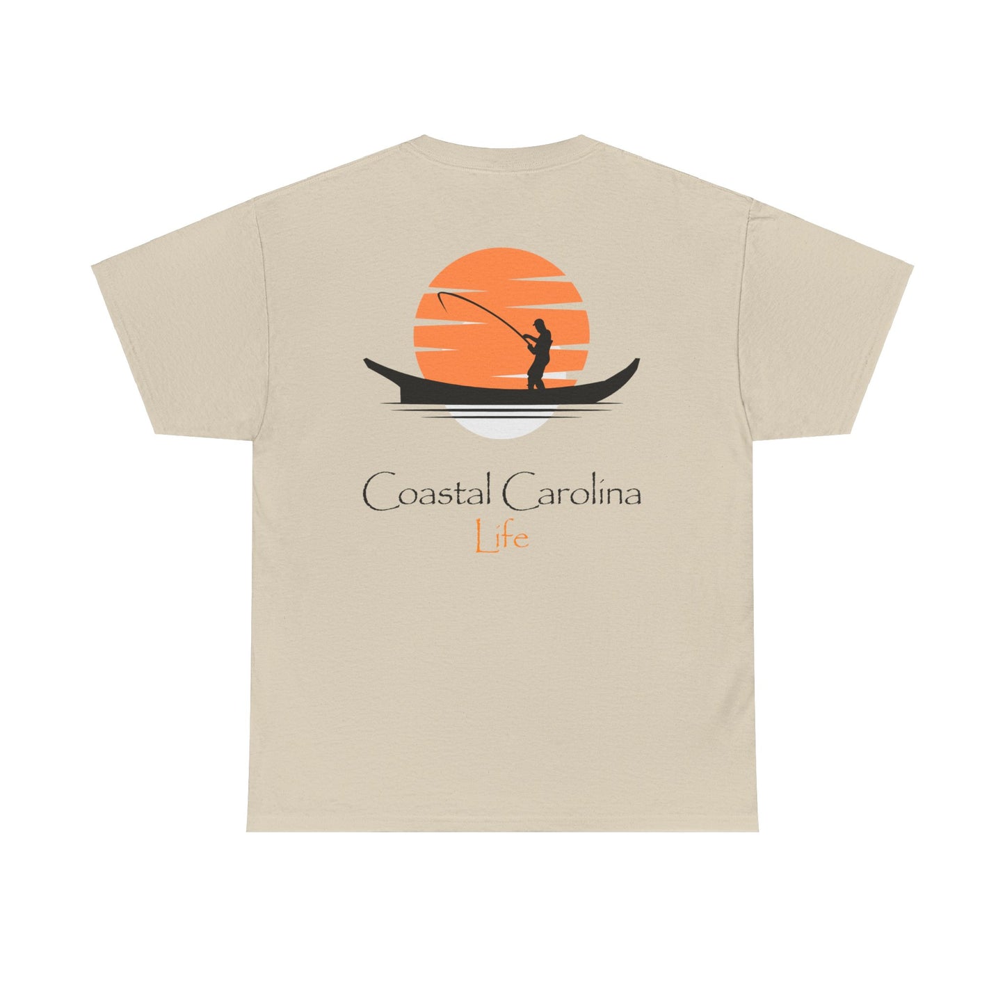 Men's Heavy Cotton T-Shirt - Fishing Boat