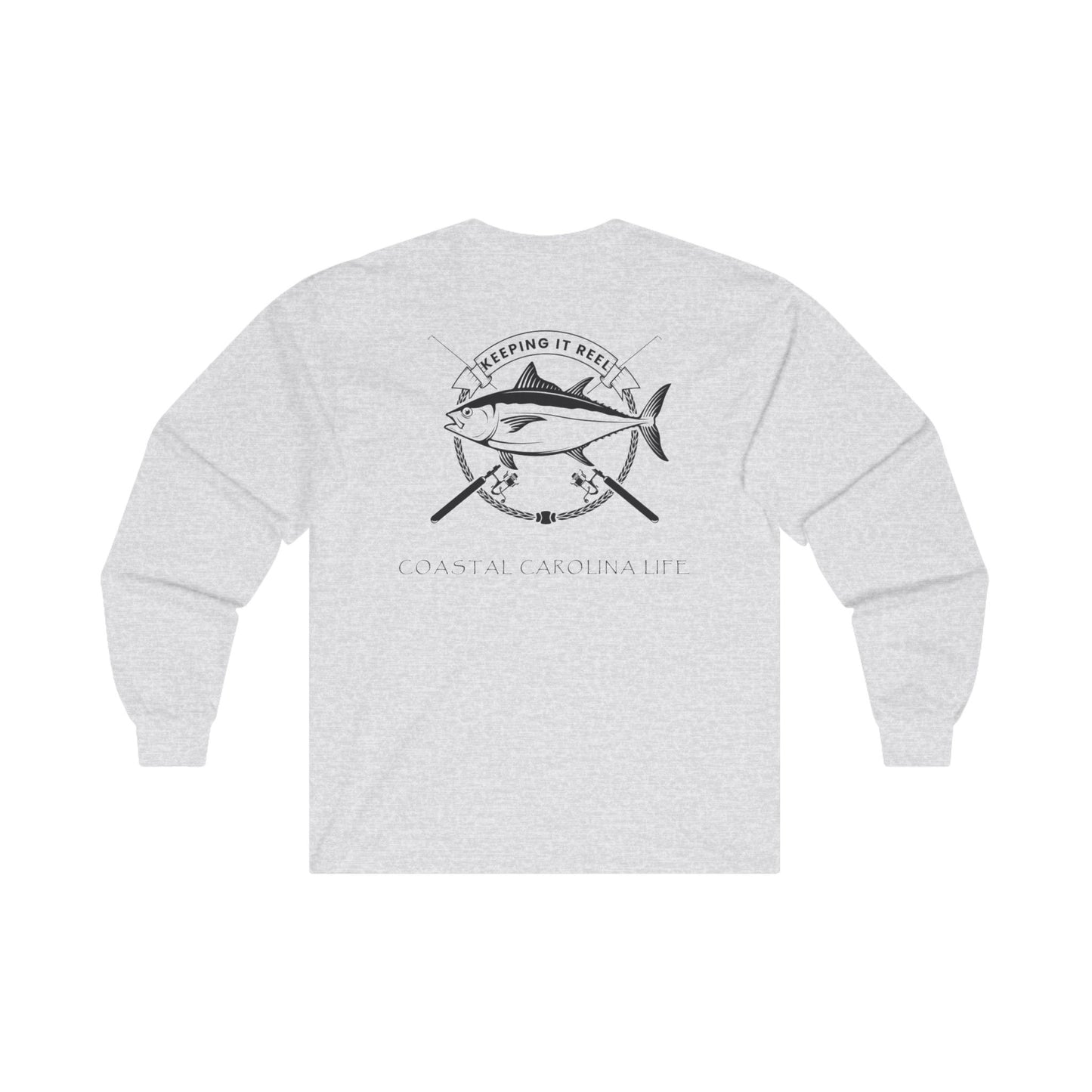 Men's Long Sleeve Cotton T-Shirt - Keeping it Reel