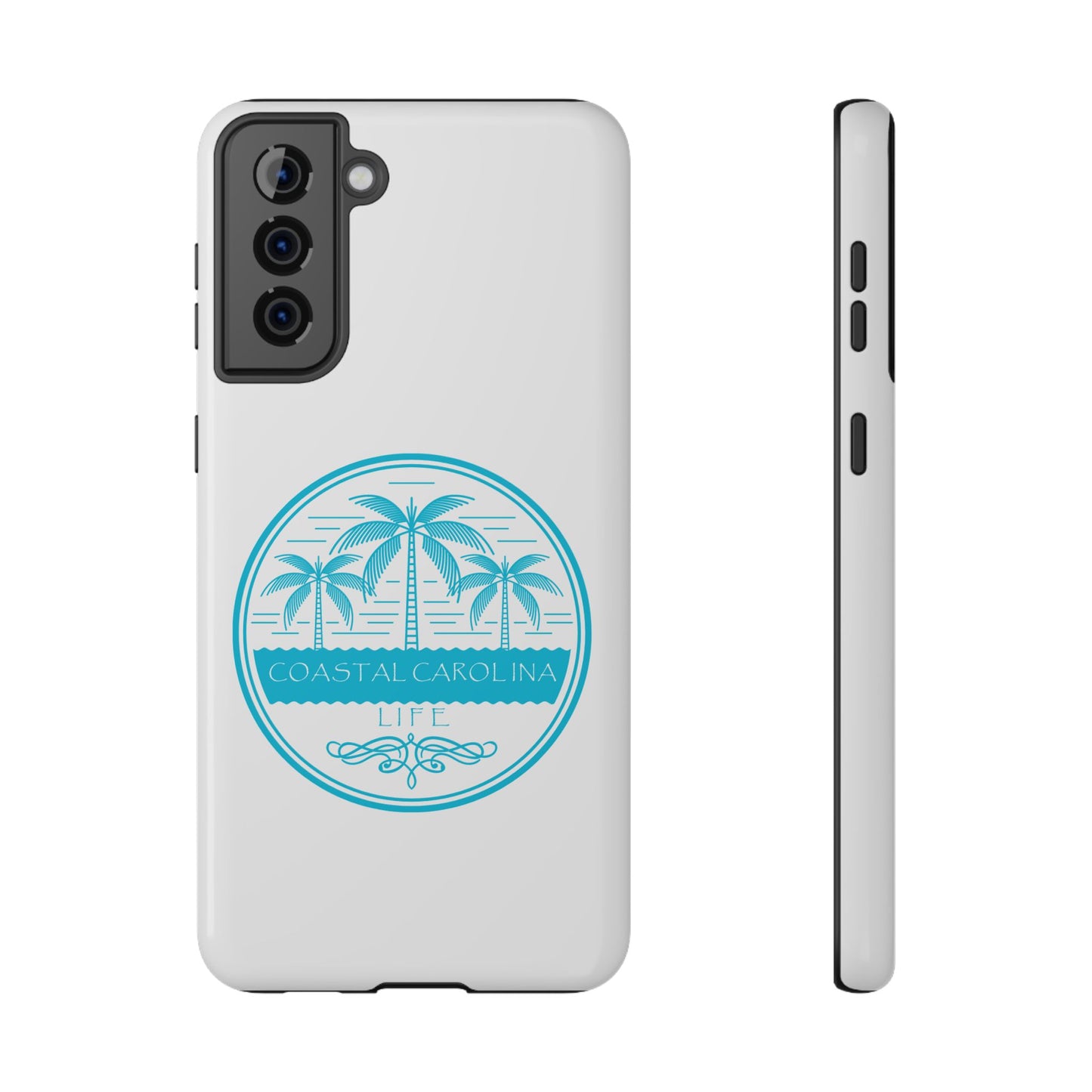 Impact-Resistant Phone Case - iPhone or Samsung - Palm Trees and Water