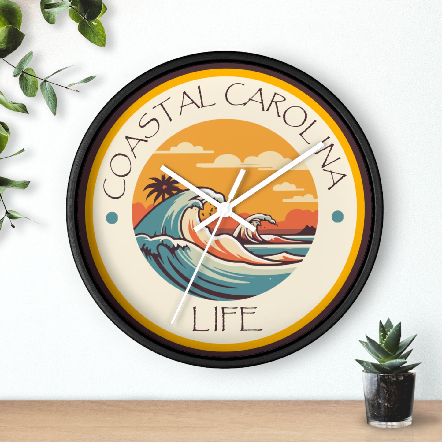 Waves Coastal Carolina Wall Clock