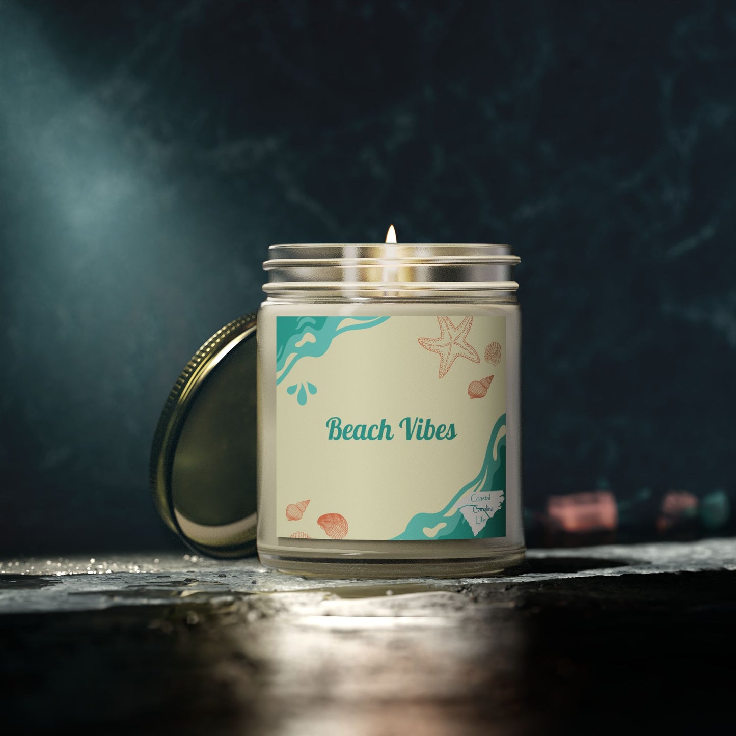 Coconut Apricot Wax Scented Candles - Beach Vibes