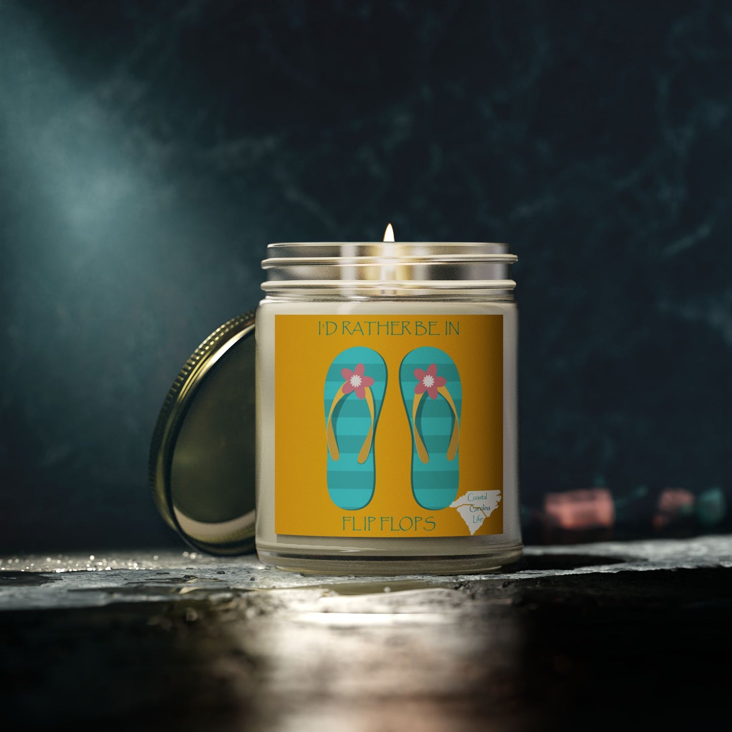 Coconut Apricot Wax Scented Candles - I'd Rather be in Flip Flops