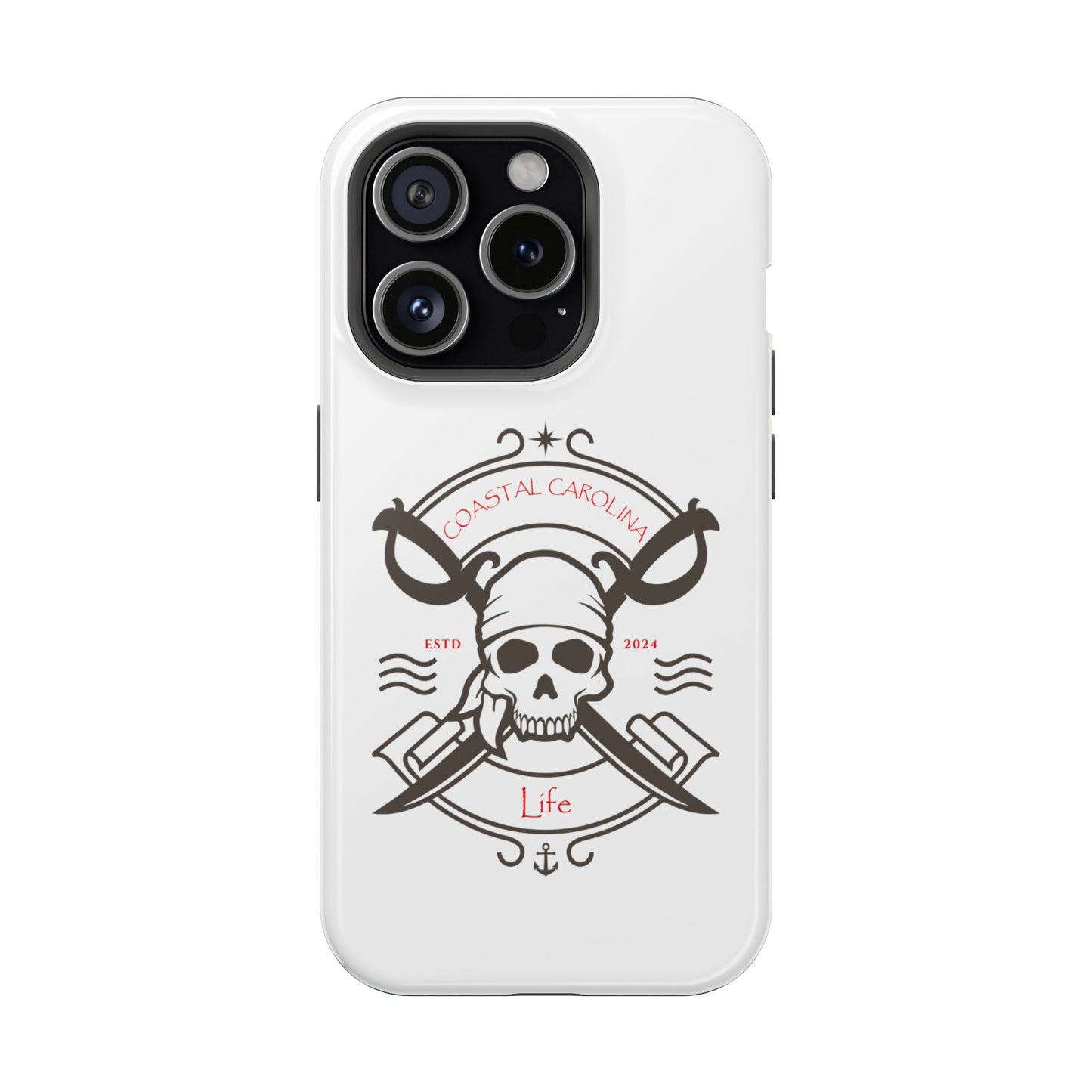 Impact-Resistant Phone Case - iPhone or Samsung - Pirate Skull