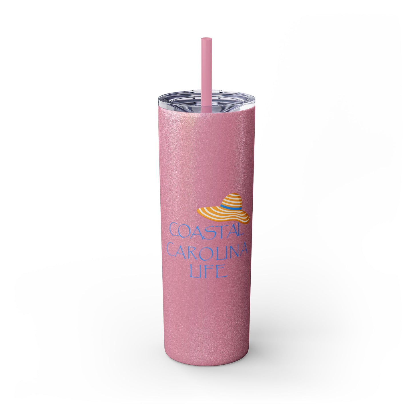 Beach Hat Skinny Tumbler