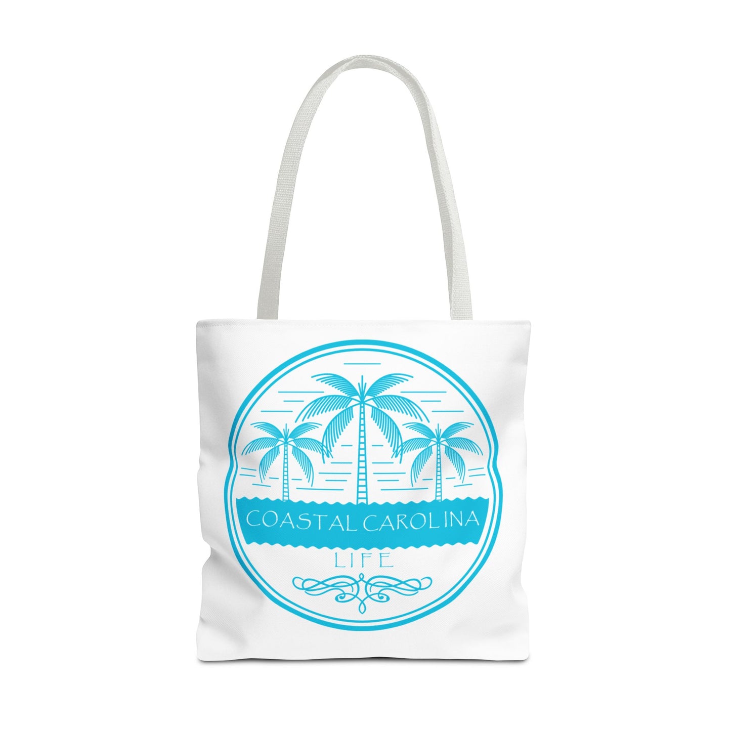Palm Trees and Water Coastal Tote Bag