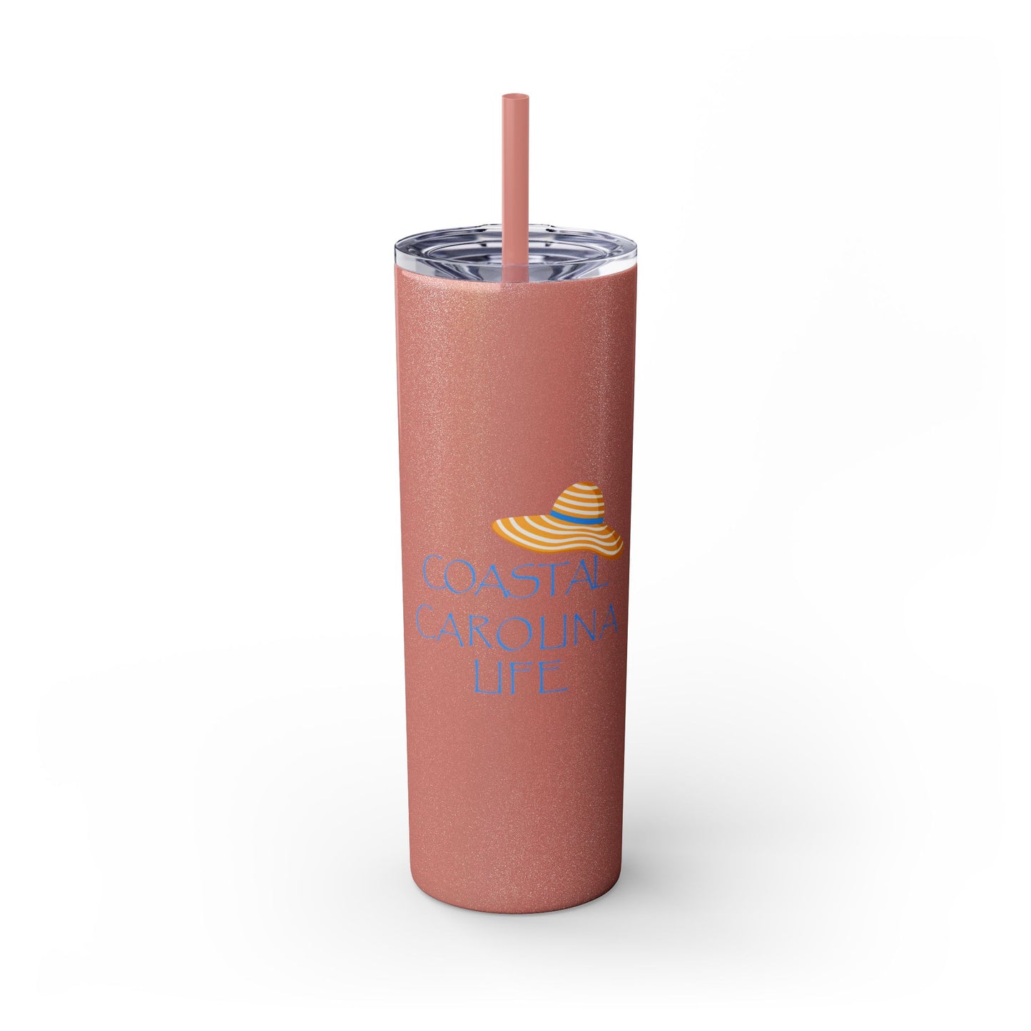 Beach Hat Skinny Tumbler