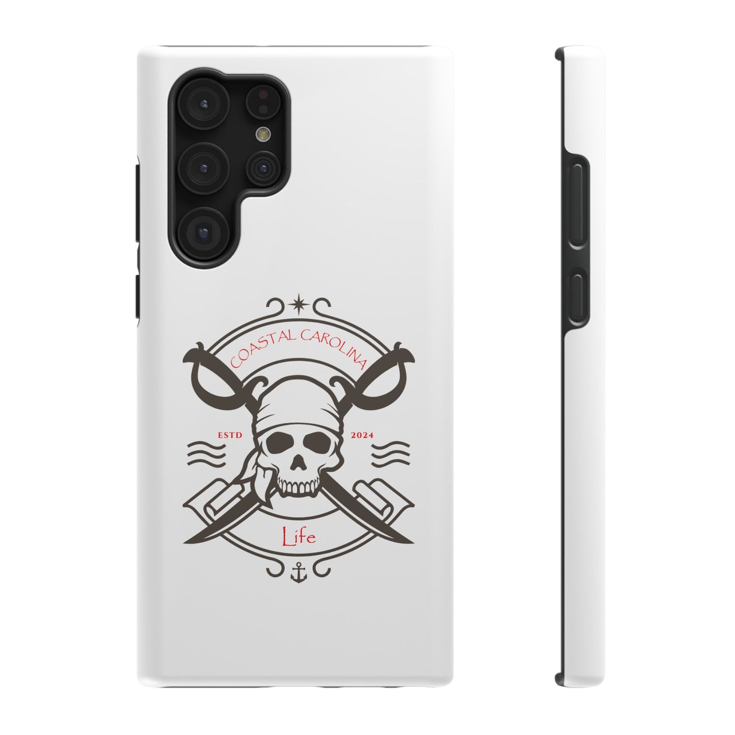 Impact-Resistant Phone Case - iPhone or Samsung - Pirate Skull