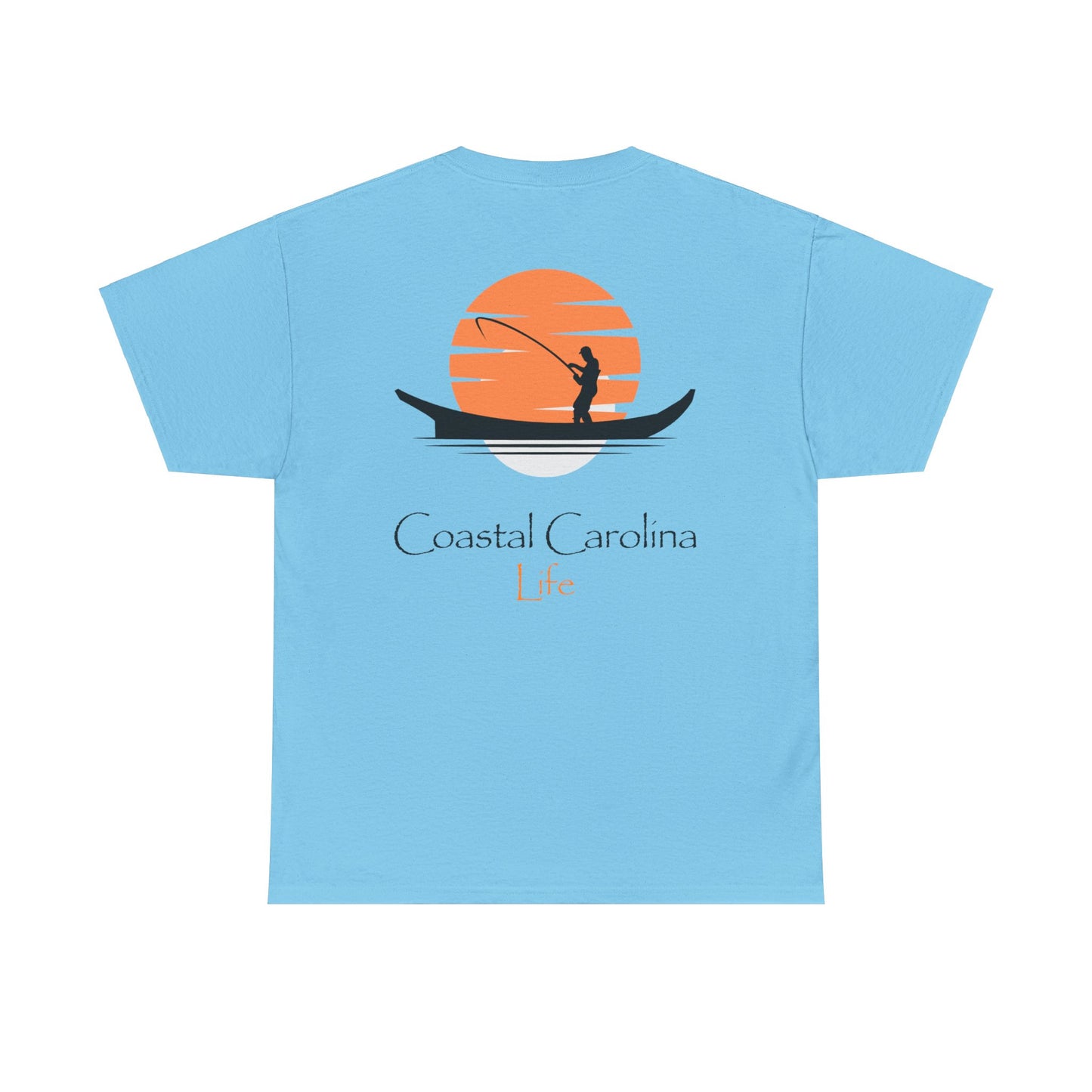 Men's Heavy Cotton T-Shirt - Fishing Boat