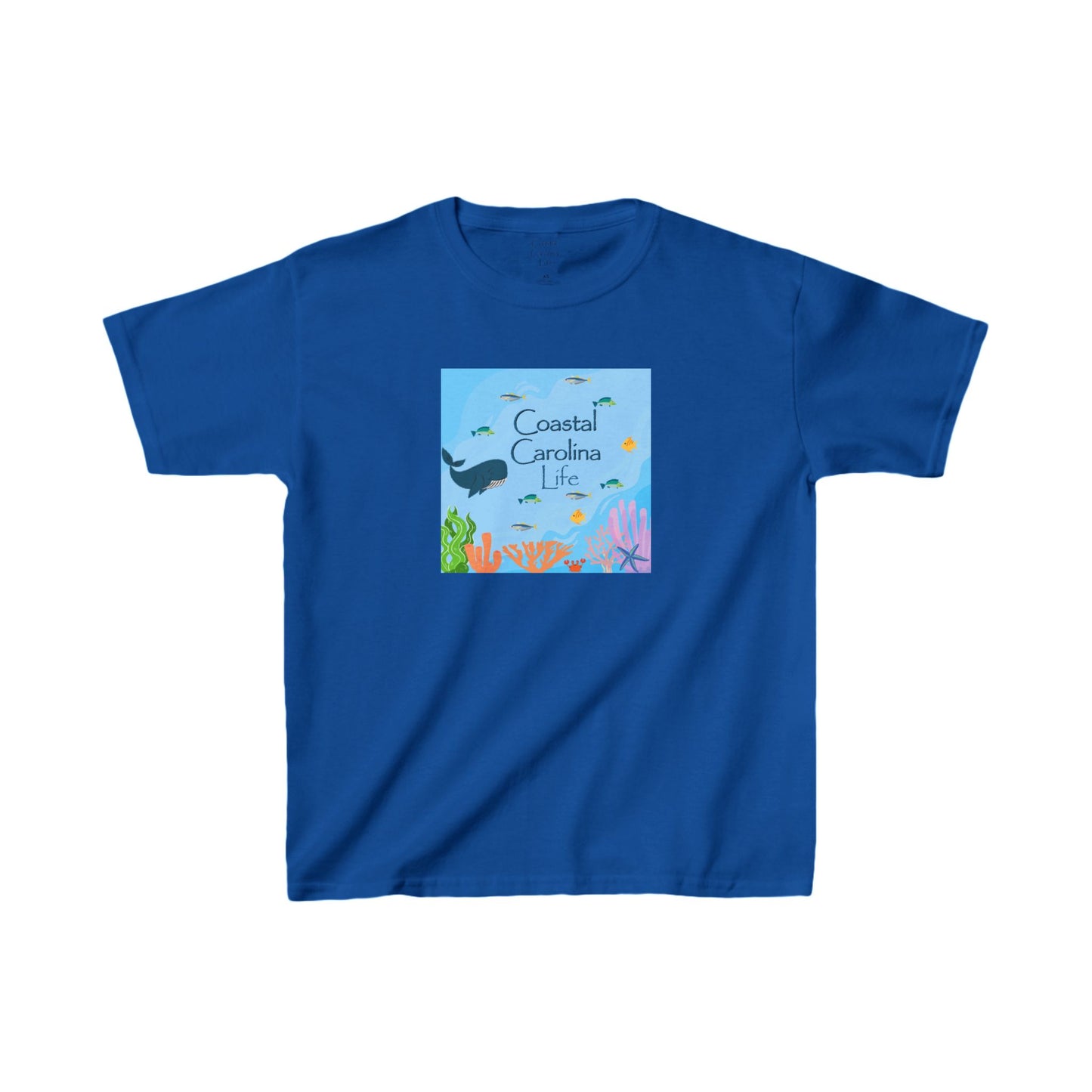 Whale and Fish Friends Kids Beach T-Shirt