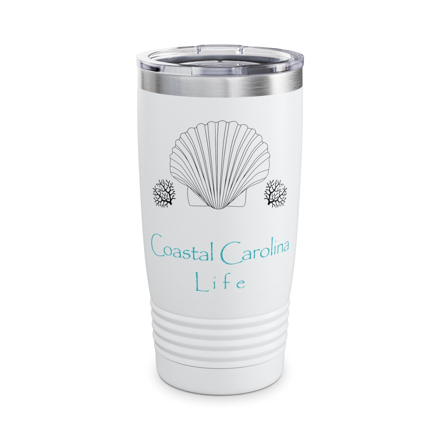 Clam Shell and Coral Ringneck Tumbler