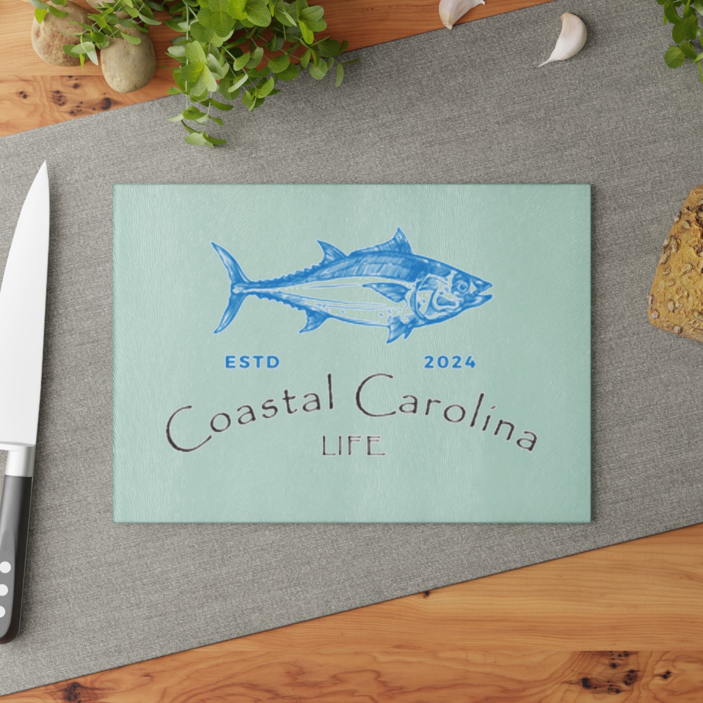Tuna Tempered Glass Cutting Board