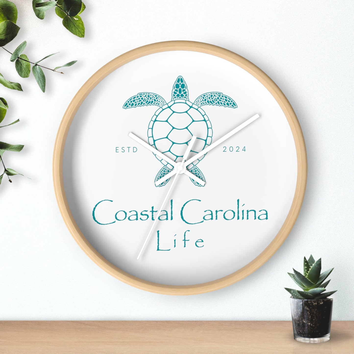Sea Turtle Coastal Carolina Wall Clock