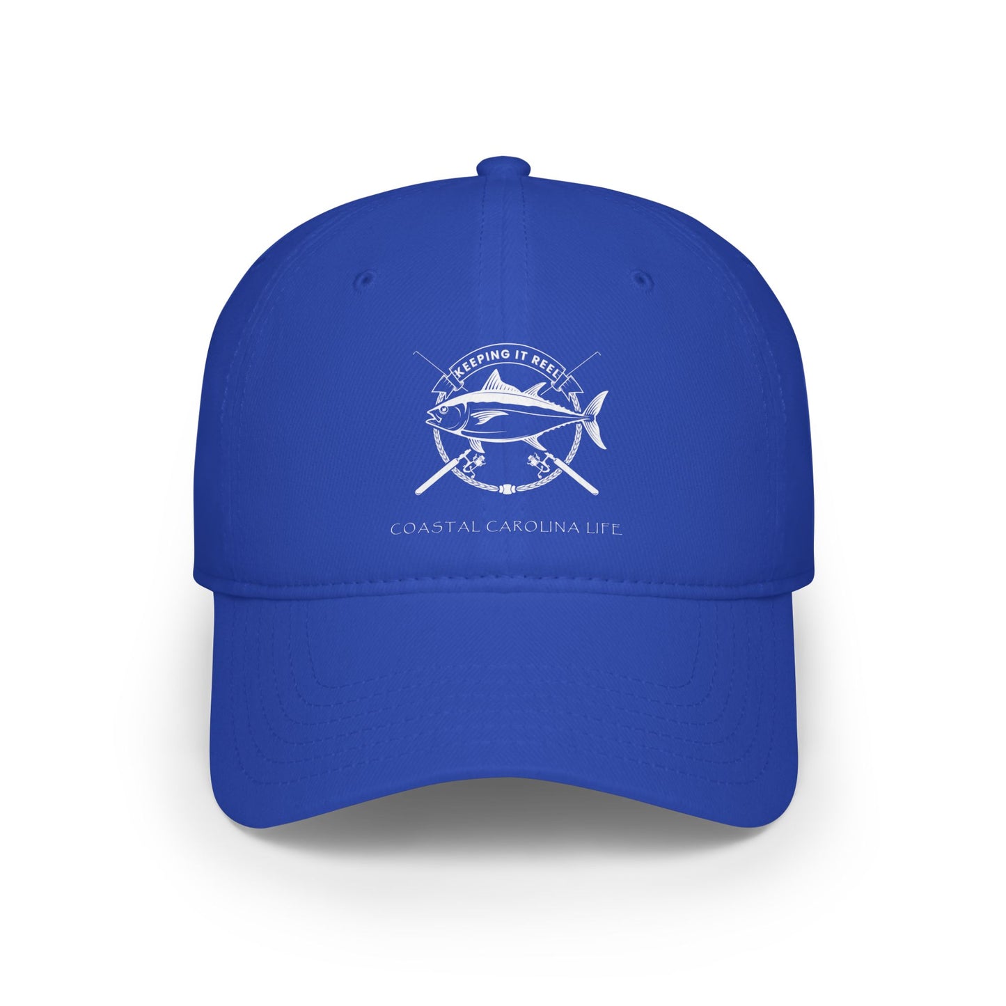 Keeping it Reel Coastal Carolina Baseball Hat - White Print