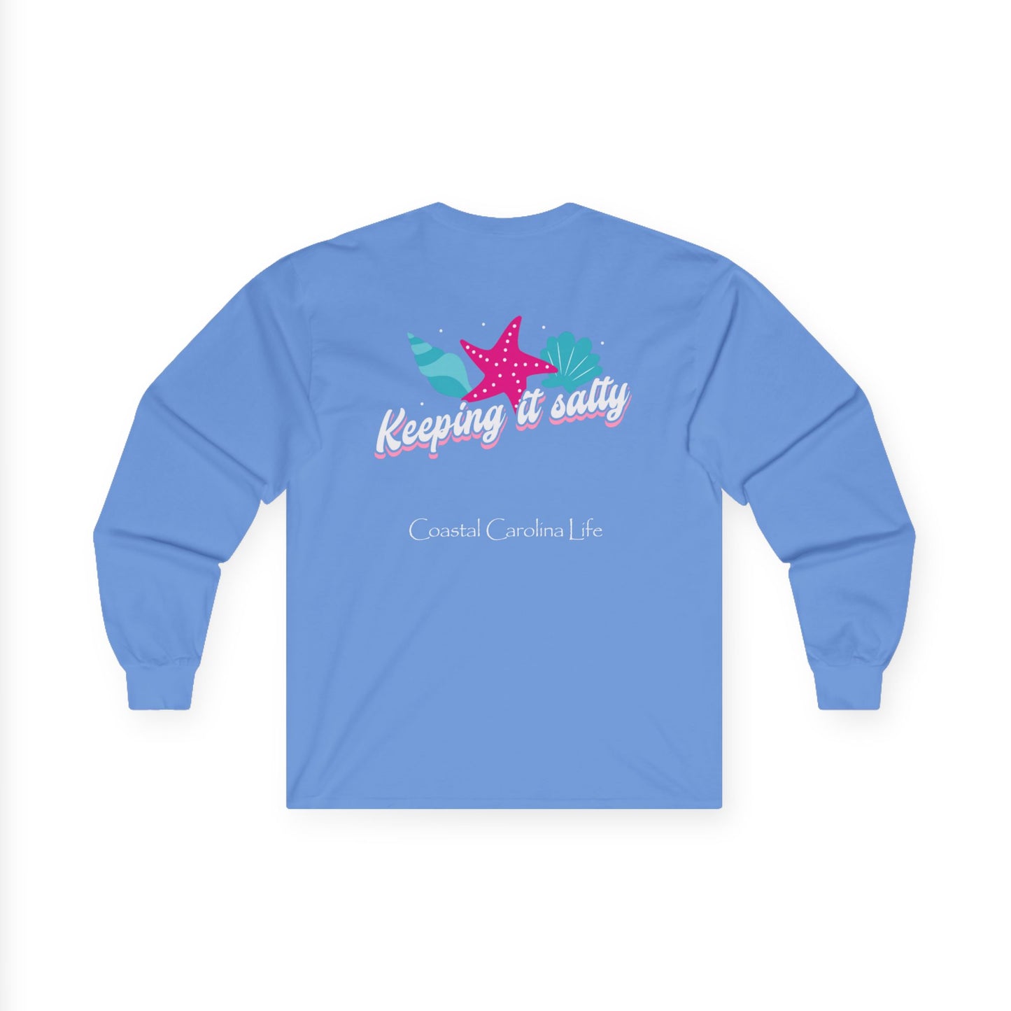 Women's Long Sleeve Cotton T-Shirt - Keeping it Salty