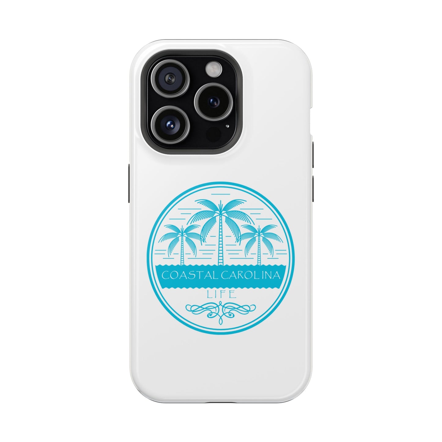 Impact-Resistant Phone Case - iPhone or Samsung - Palm Trees and Water