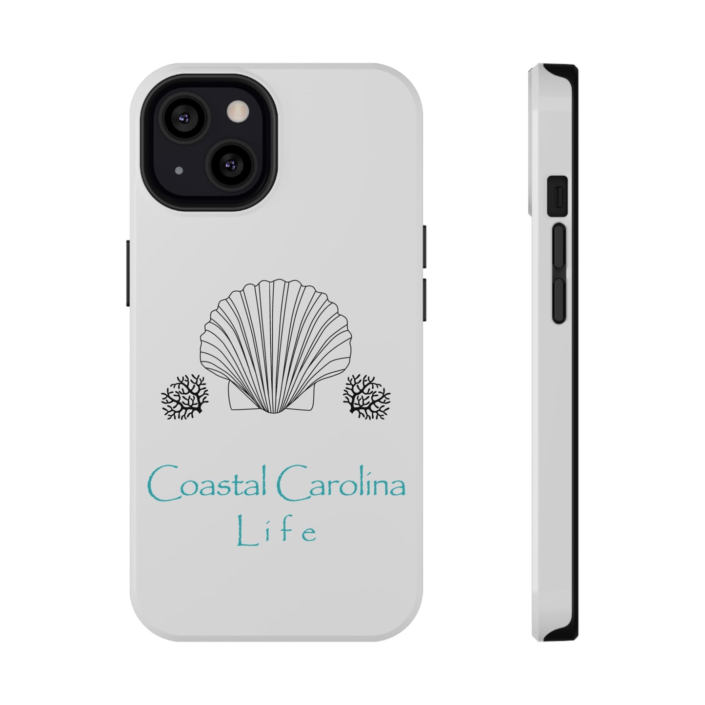 Impact-Resistant Phone Case - iPhone or Samsung - Clam Shell and Coral