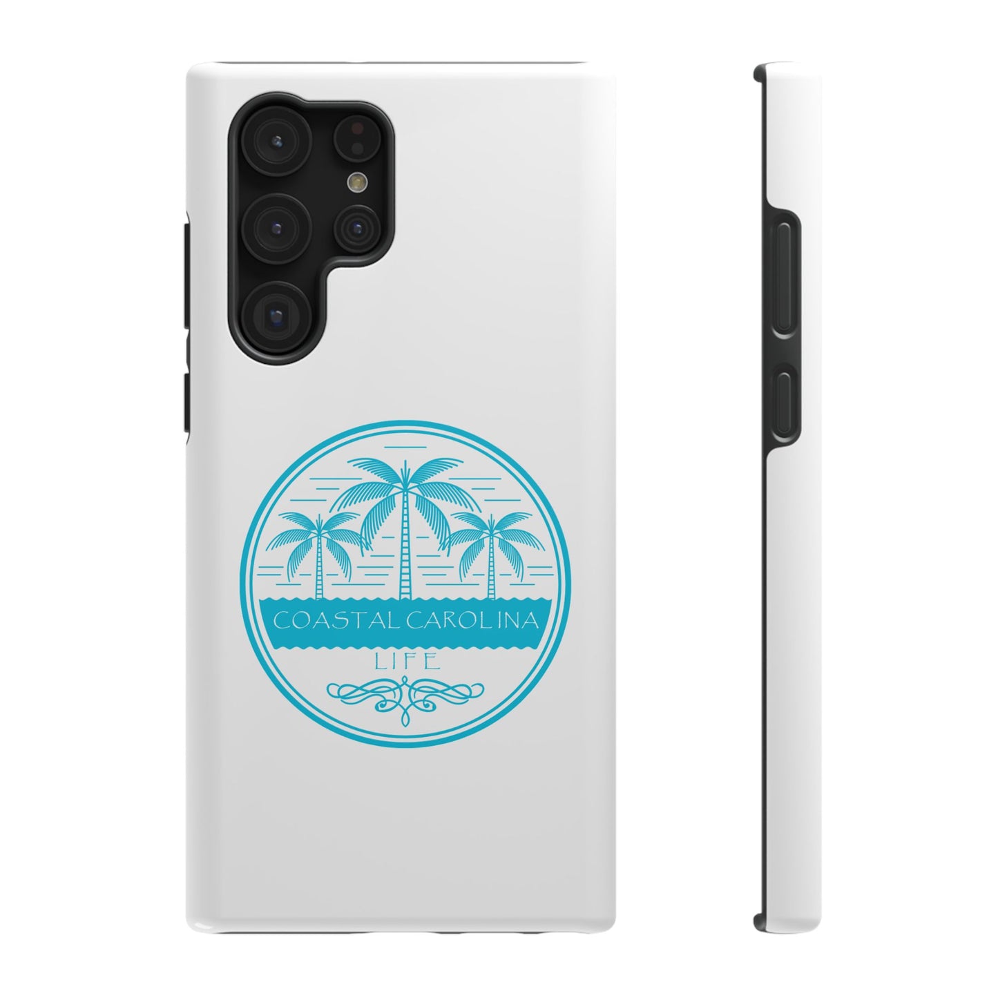 Impact-Resistant Phone Case - iPhone or Samsung - Palm Trees and Water