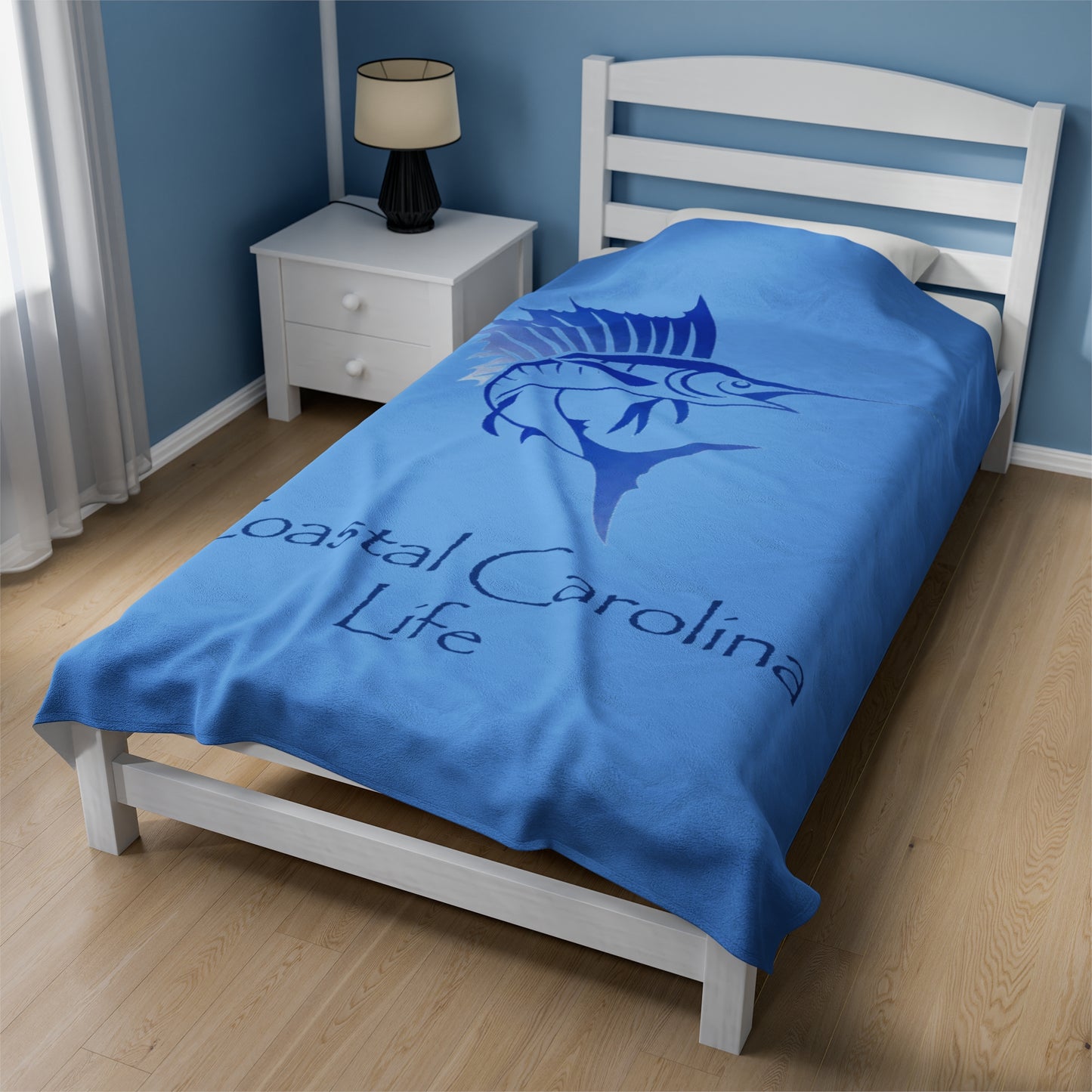 Sailfish Velveteen Plush Blanket